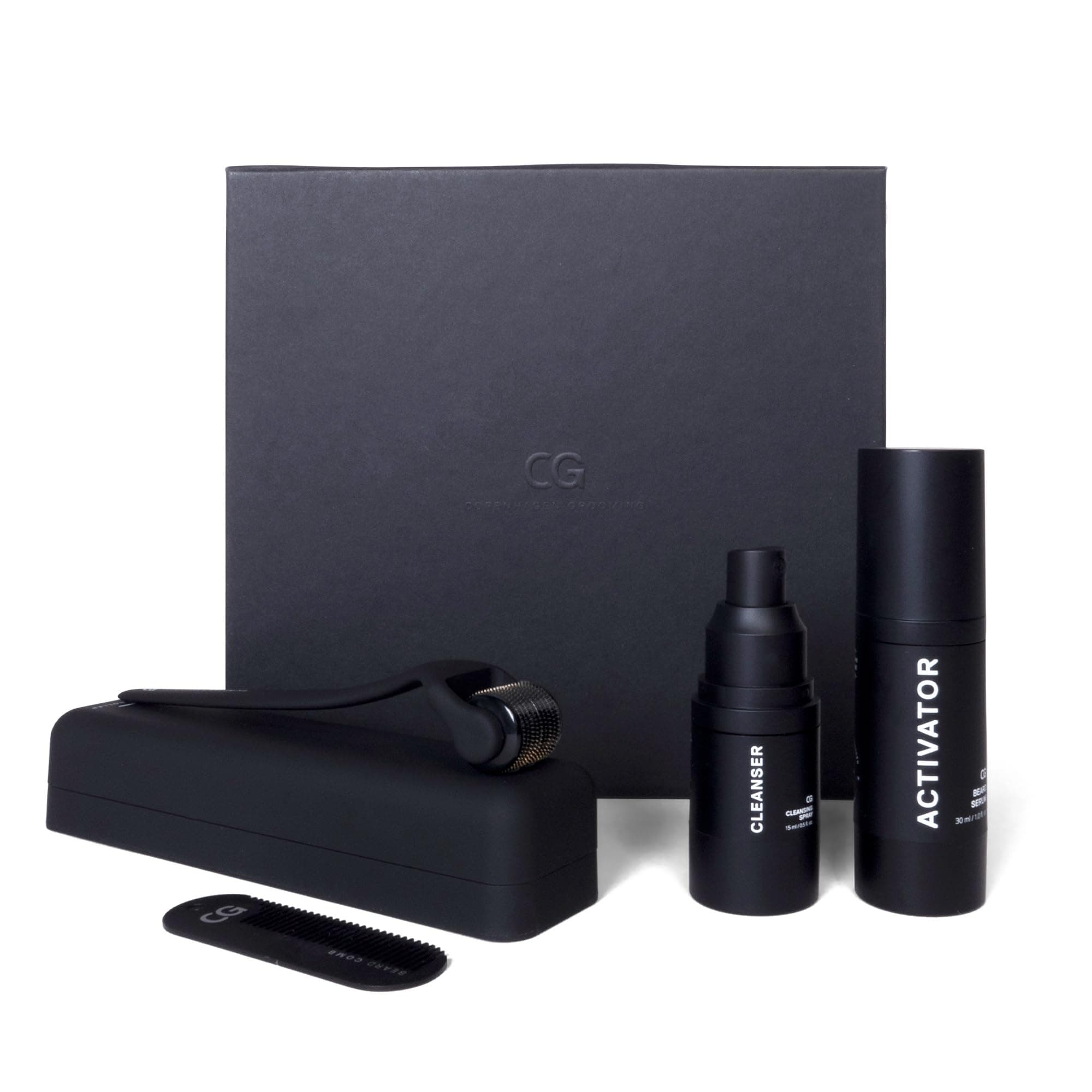 Copenhagen Grooming Beard Growth Kit - The Original Beard Growth Kit for a Fuller, Stronger Beard With Proven Growth Activator Serum, Derma Roller - 50 Days