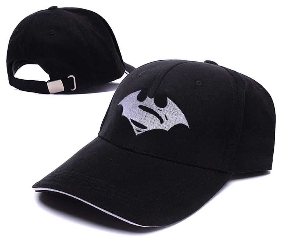 Superman Batman Logo Adjustable Baseball Caps Unisex Snapback Embroidery Hats Black