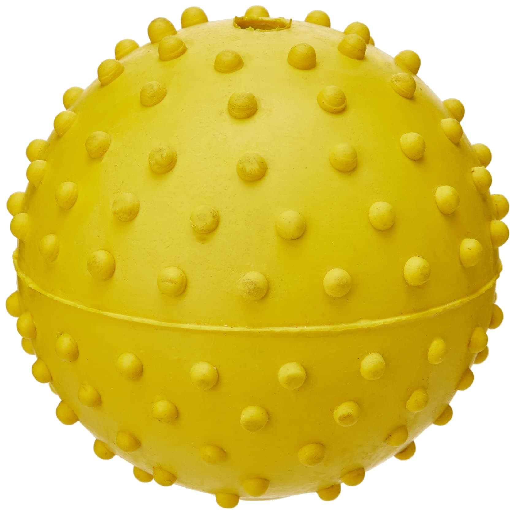 CLASSIC Pet Products Rubber Pimple Ball with Bell, 60 mm, Yellow