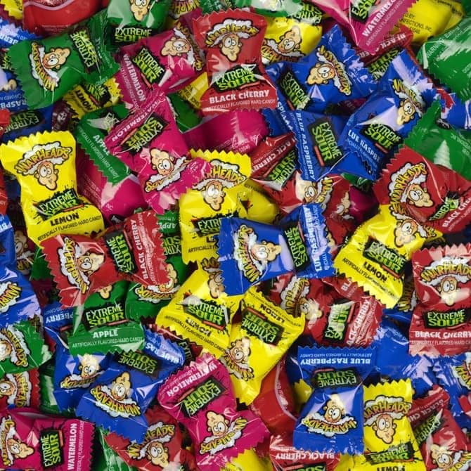 Warheads Extreme Sour Hard Candy, 5 Flavours, 1kg Bulk Pack
