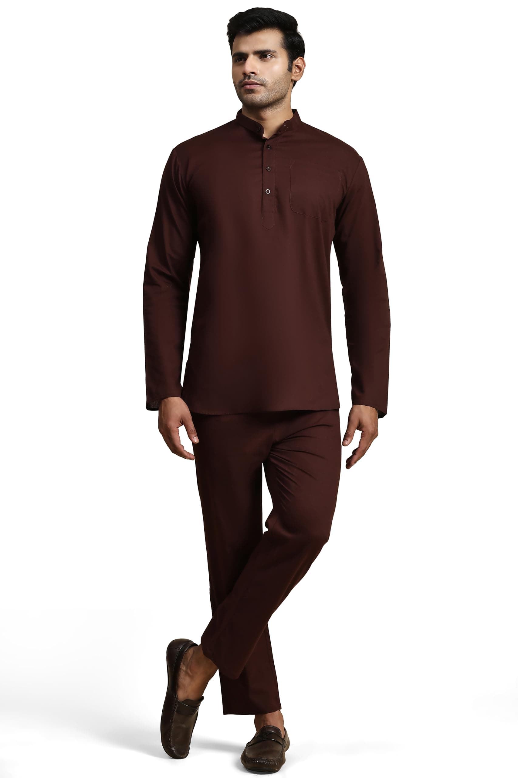 SKAVIJMen's 2 Pieces Cotton Set Henley Shirt Long Sleeve and Casual Beach Pants Summer Yoga Outfits