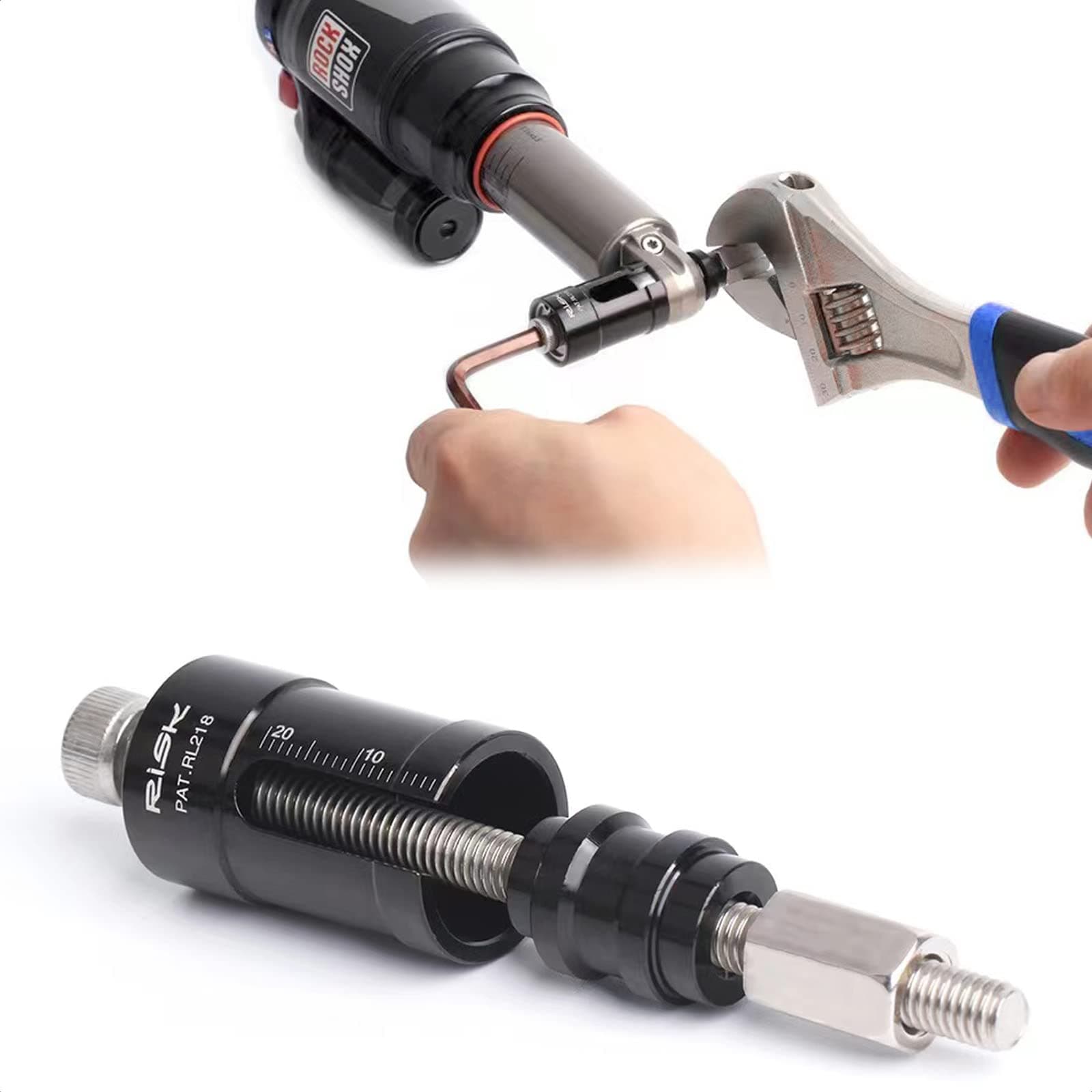 Bike Rear Shock Eyelet Bushing Removal and Installation Tool for Rockshox and Fox Suspension Systems - for Mountain Road Bicycles and MTBs