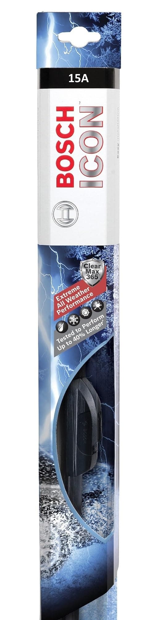 Automotive Bosch Icon 15A Wiper Blade, Up To 40% Longer Life* - 15 (Pack Of 1)