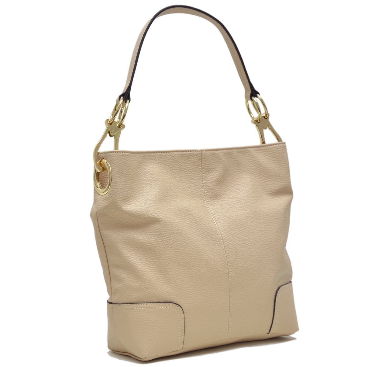 Women Hobo Purse Shoulder Bag Bucket Handbag with Big Hook Hardware Snap Closure