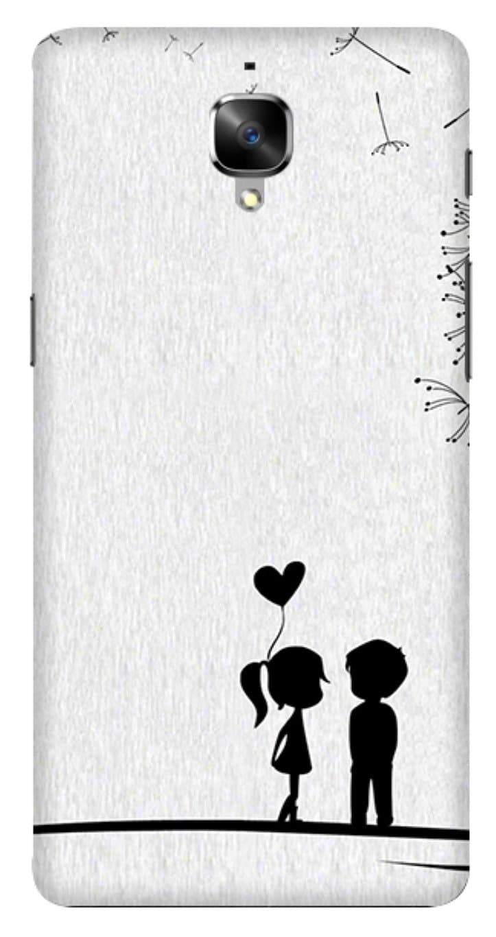 Wizzart OnePlus 3T Back Cover Case in Designer Cases and Covers Couple Love Print Design