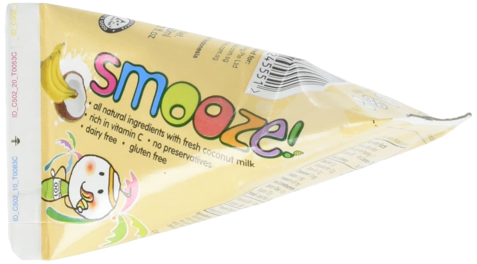 Smooze Fruit Ice Juice, Coconut/Banana, 17.6 Ounce (Pack of 8)