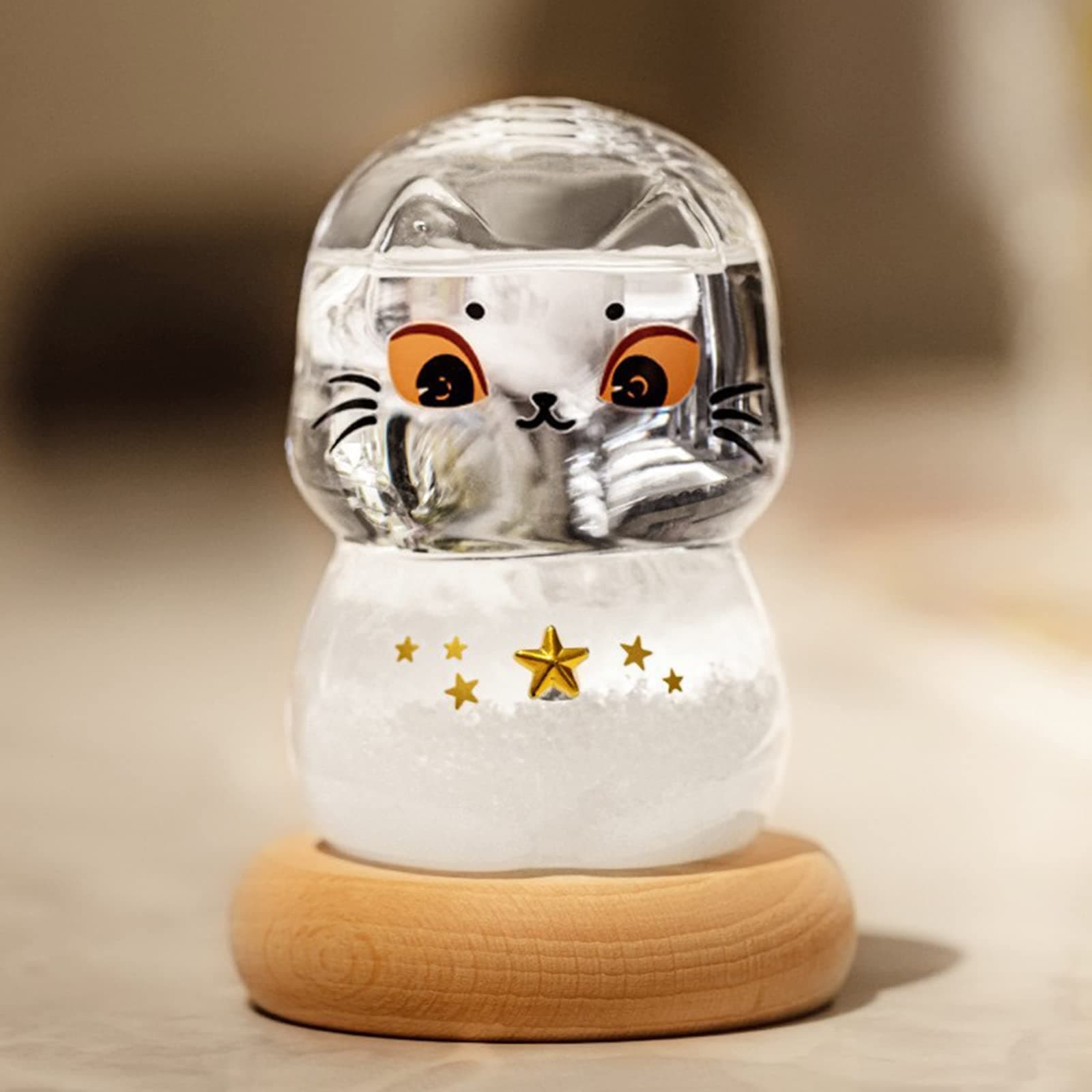 Storm Glass Weather Forecaster, Weather Station Glass Cute Cat Glass Weather Predictor Barometer Indoor Weather Forecast Bottle, Creative Desktop Decorative, Gift for Her Him in Birthday, Anniversary