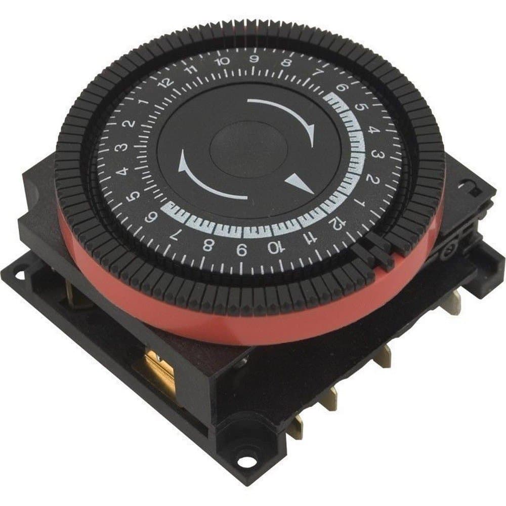 Diehl 24 hr Spa Timer, SPST 240V, 4-Term Orange Panel Mount TA4065