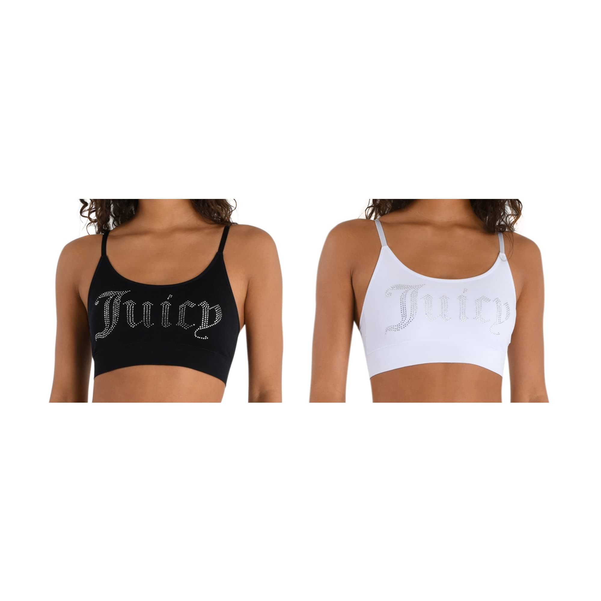 Juicy Couture womens 2 Or 3 Pack Seamless Bralettes Sports Bra (pack of 2)
