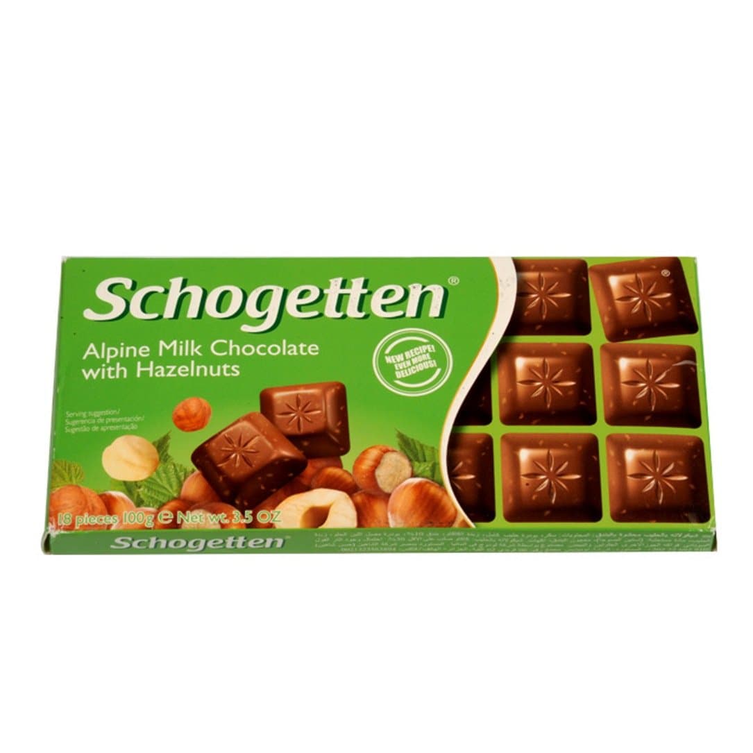 Gunz Schogetten Alpine Milk-Hazelnuts Chocolate, 100 g