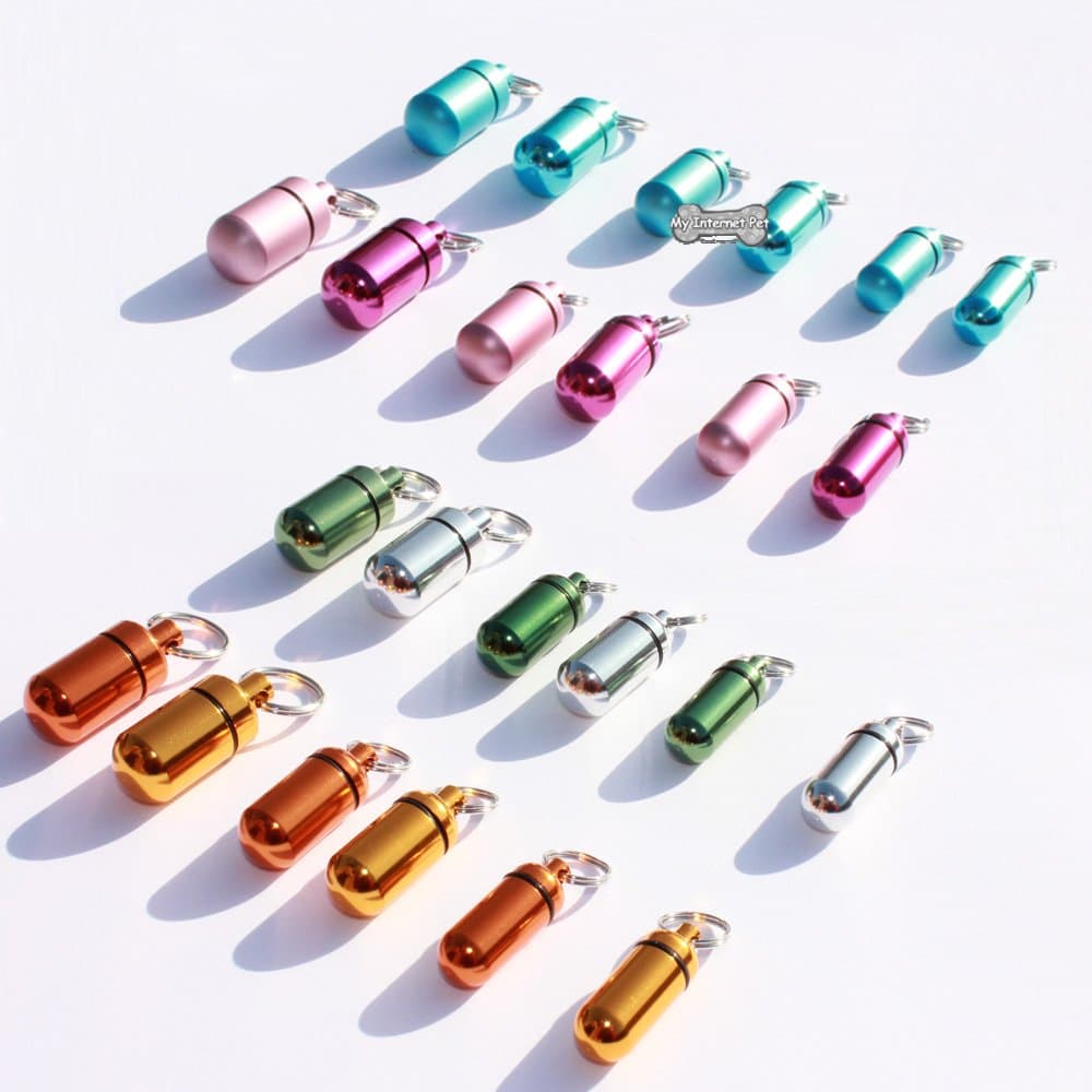 Dog Tag ID Aluminium Tube / Barrel For Collars **BUY 2 GET A 3rd FREE** (Blue Metallic, 10mm)