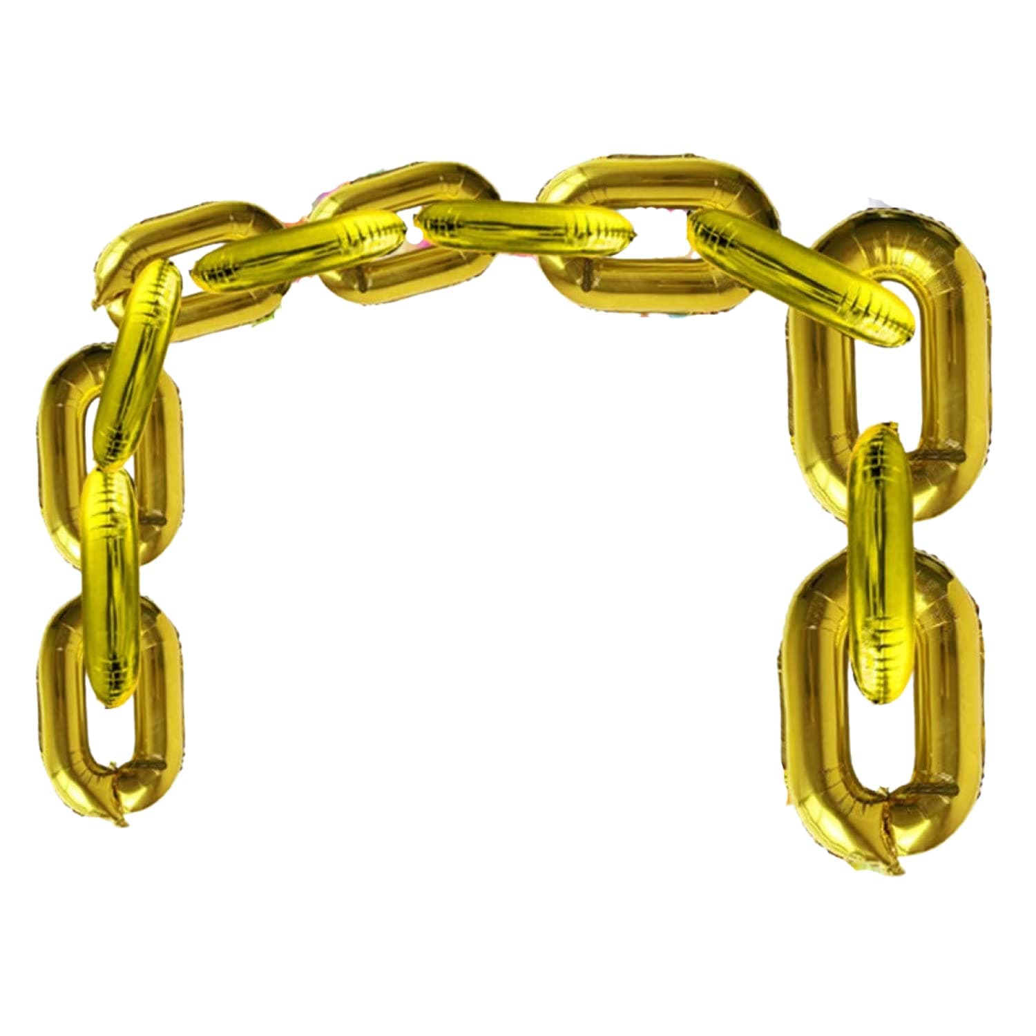 Party Anthem DIY Gold Chain Foil Balloons Garland For 90s Party Backdrop, Hip Hop Birthday Party Decorations - 10.8 Feet (10 Pieces, 16'' Inch Huge Each)