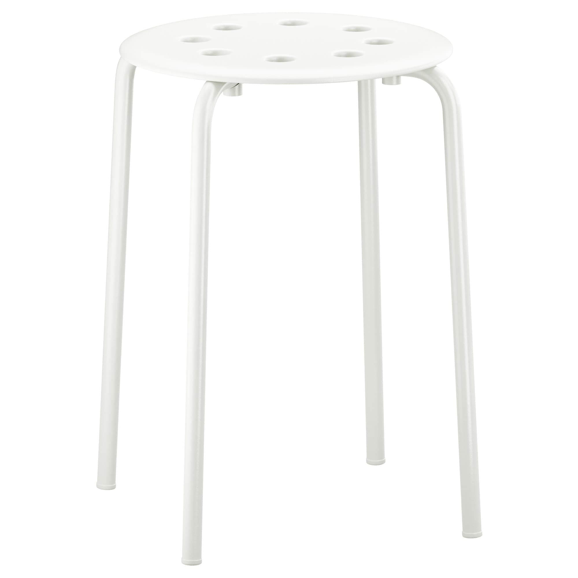 IKEAMarius Home, Study & Office Stool (45 cm, White)