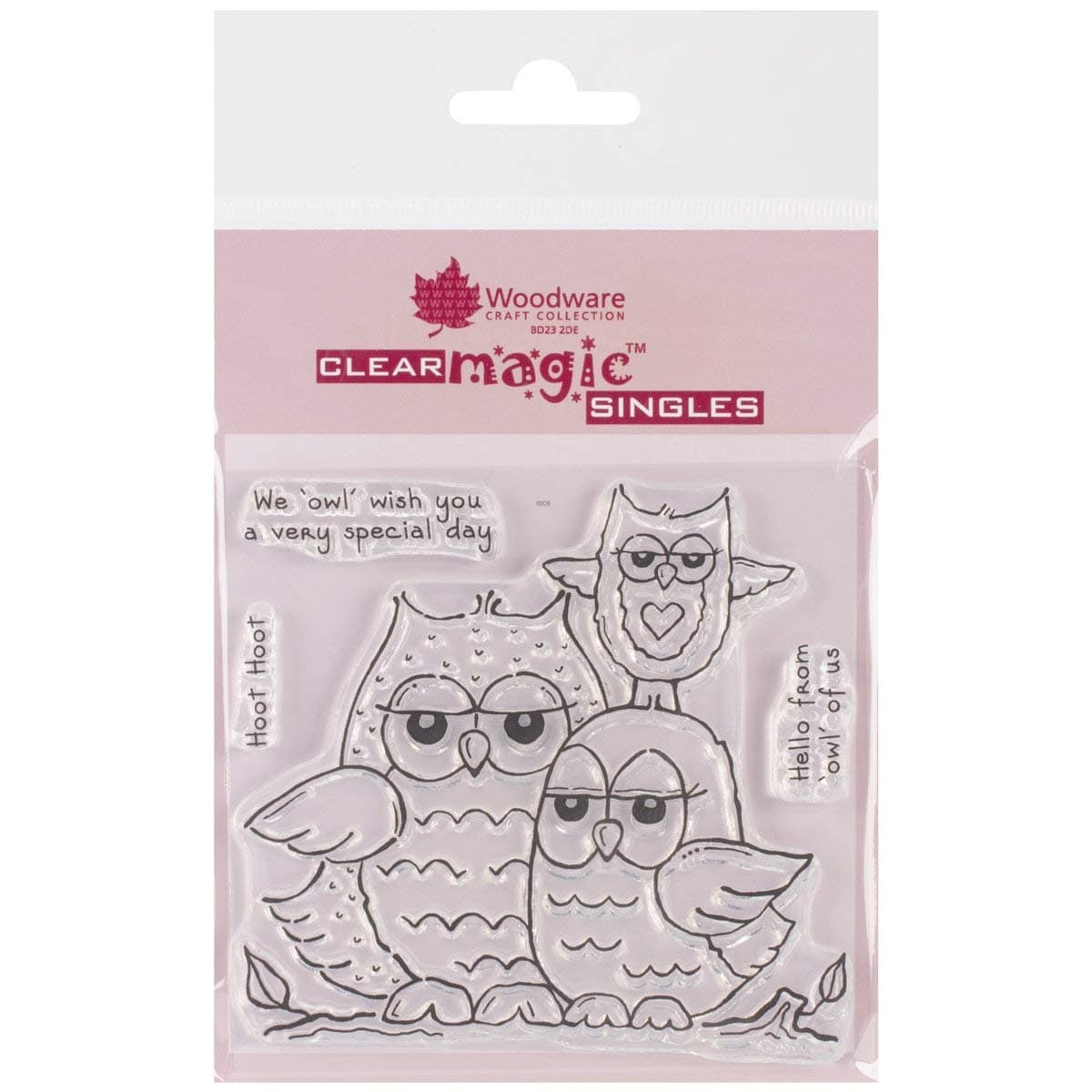 Woodware Clear Stamps x 3.5-inch, Owl Family