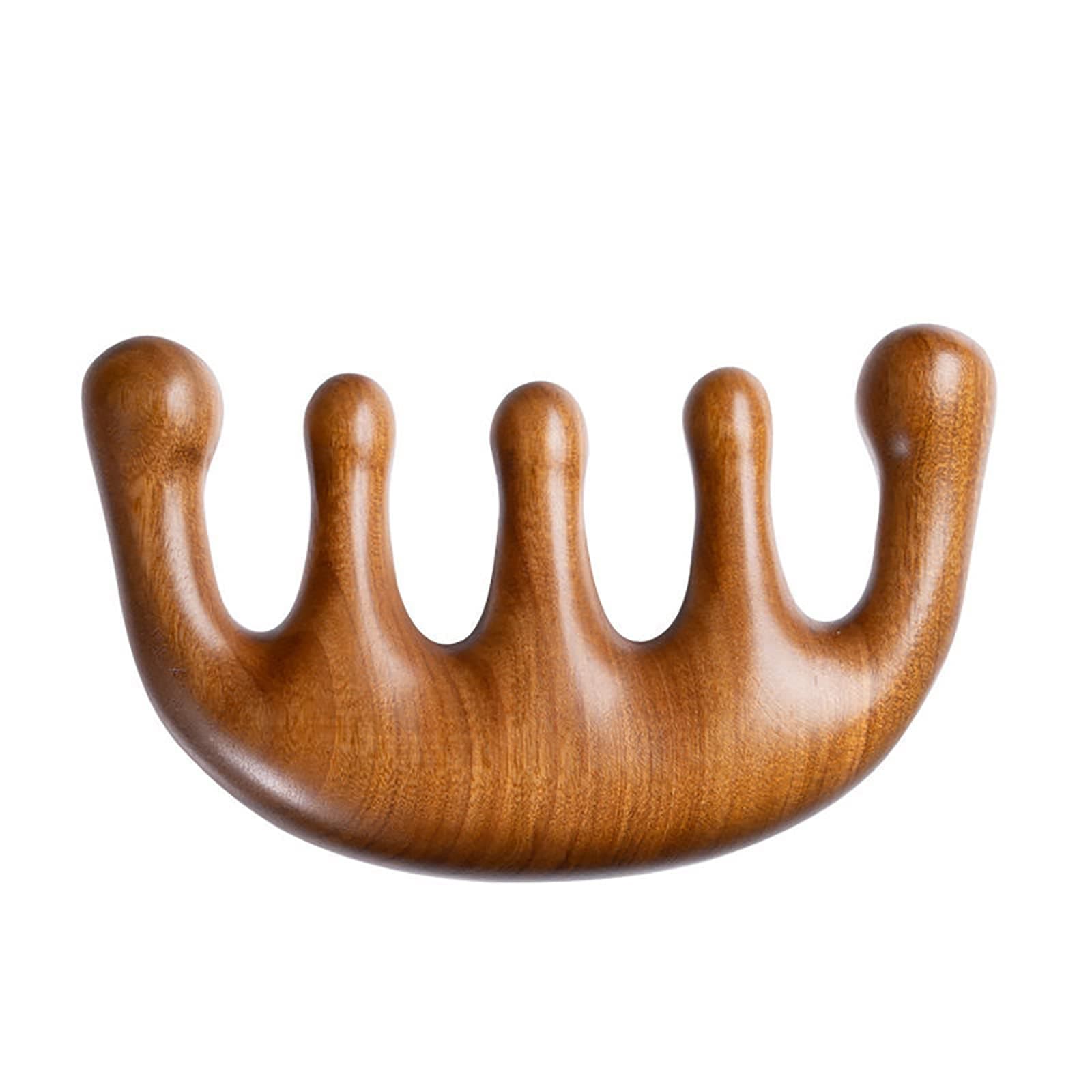 FKYzixeh Wooden Scalp Comb, Round & Wide Tooth Hair Comb, Gua Sha Massage Scalp, Hair Care Massage Comb