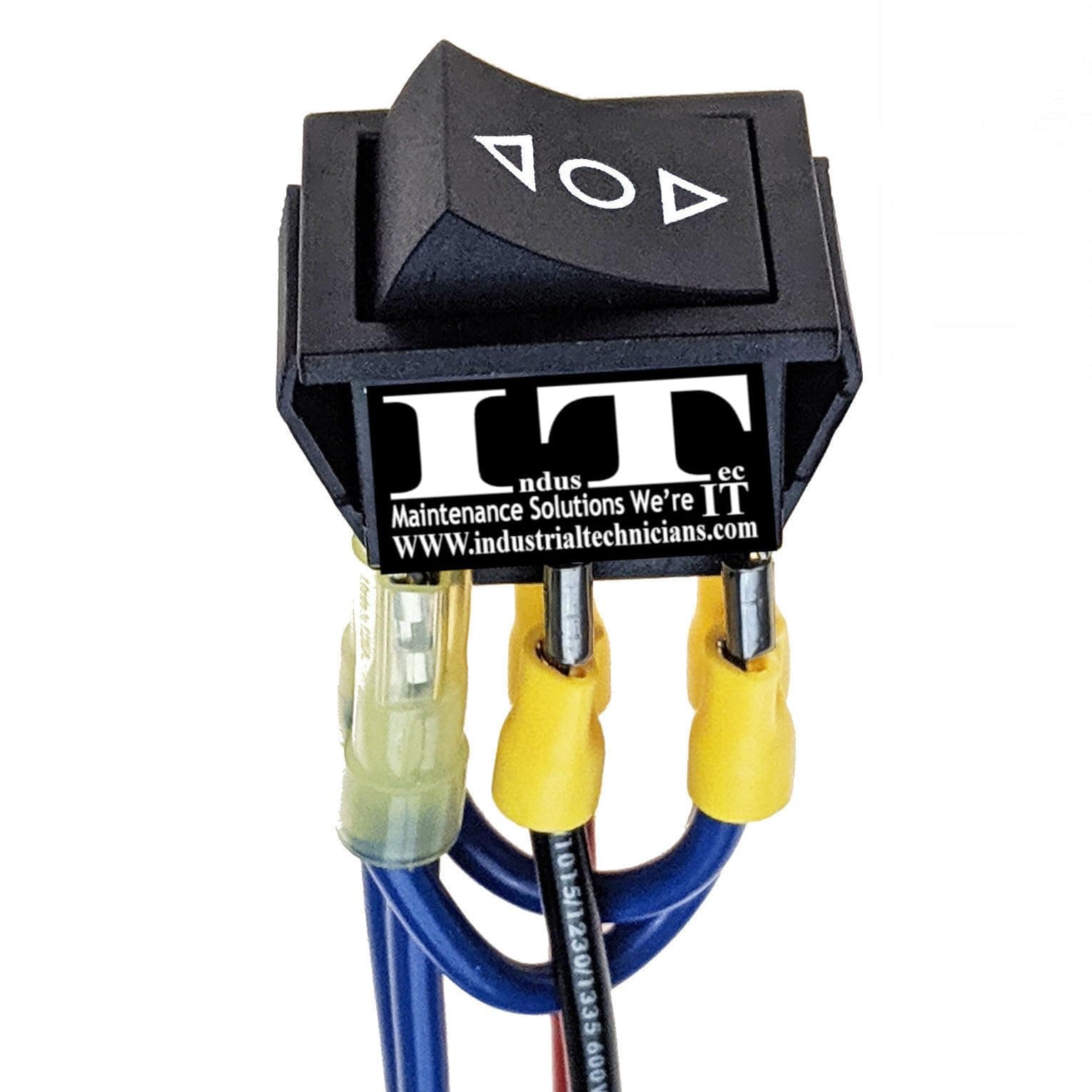 IndusTec Wired 20 AMP 12V DC Motor Polarity Reversing Rocker Maintained Latch Switch