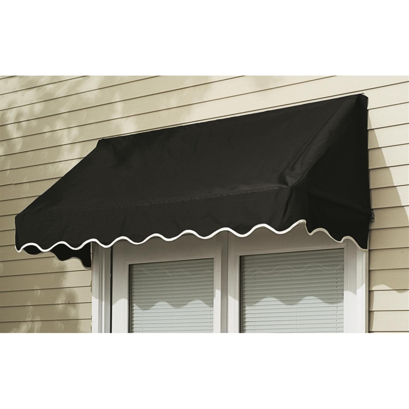 6' Window Door Awning Sun Shade Canopy Outdoor Patio Cover Black