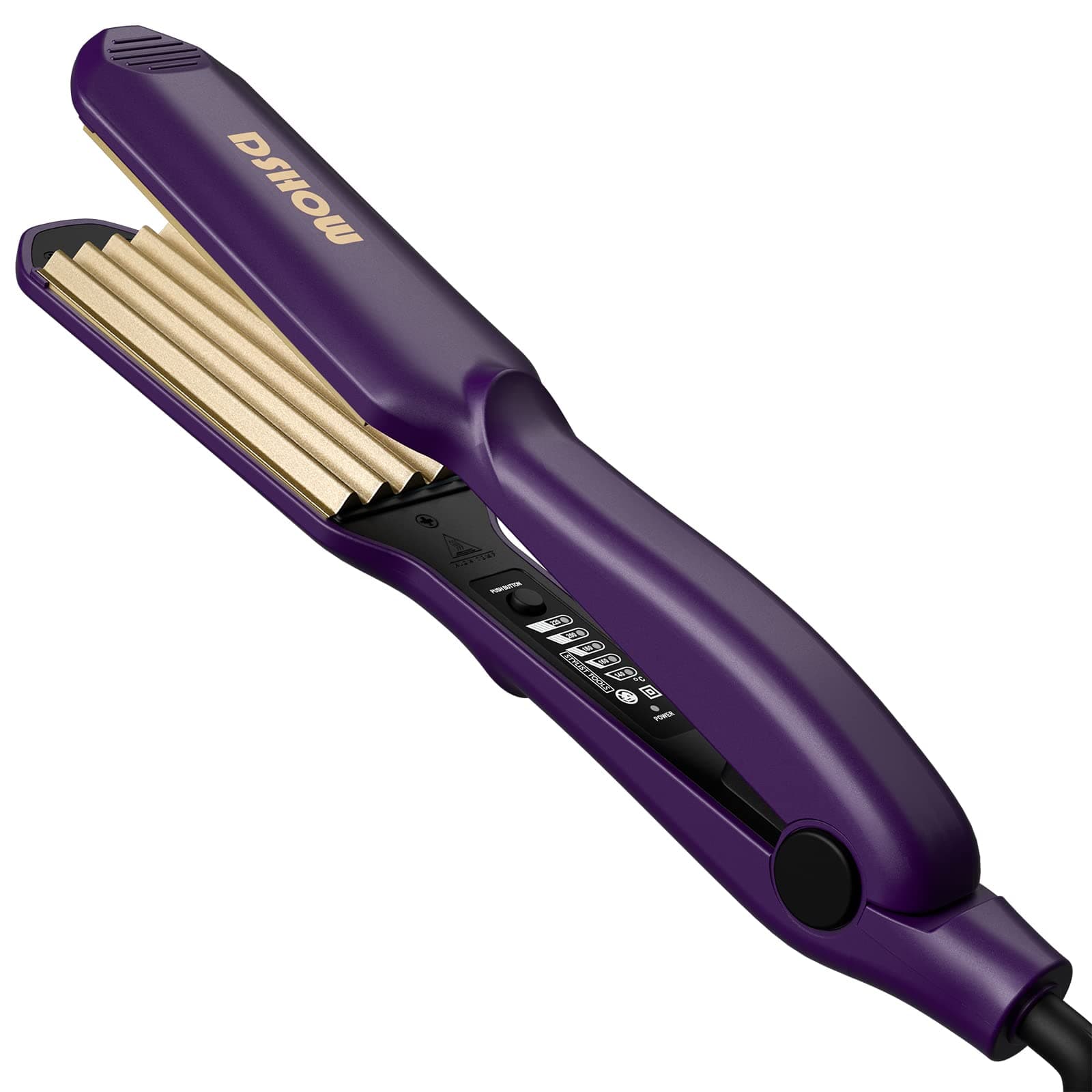 DSHOW Ceramic Curling Iron Hair Crimper Straightener Crepe Iron Large Plates (Purple)