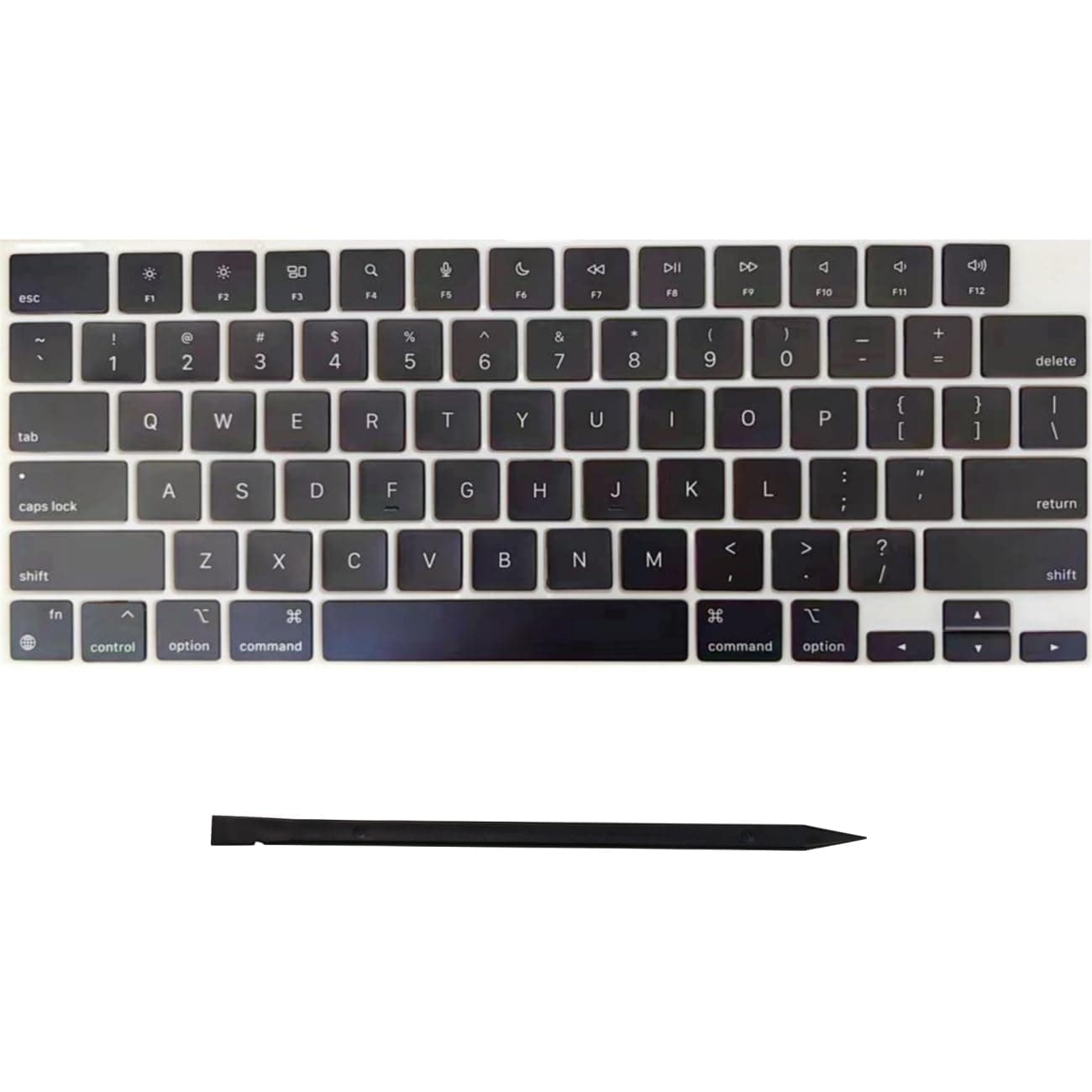 Laptop Keyboard Keycaps Keys Replacement for MacBook Pro/Air Retina 13.6/14/15/16" M2/M3 Pro Model A2681 A3113 A2941 A3114 A2779 A2780 A2918 A2992 A2991 2022-2024 Year (Black)