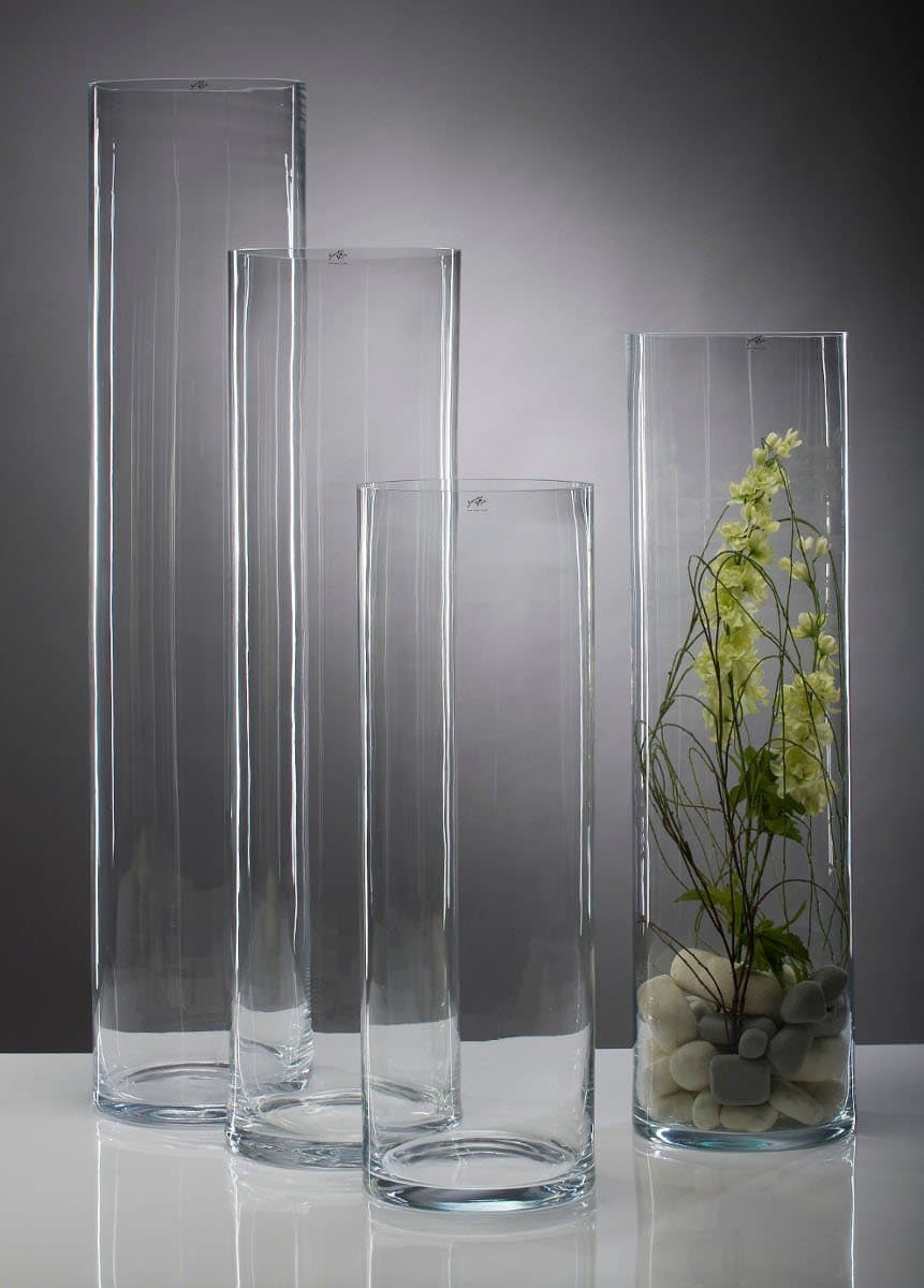 Sandra Rich glass vase XXL cylinder big 90cm