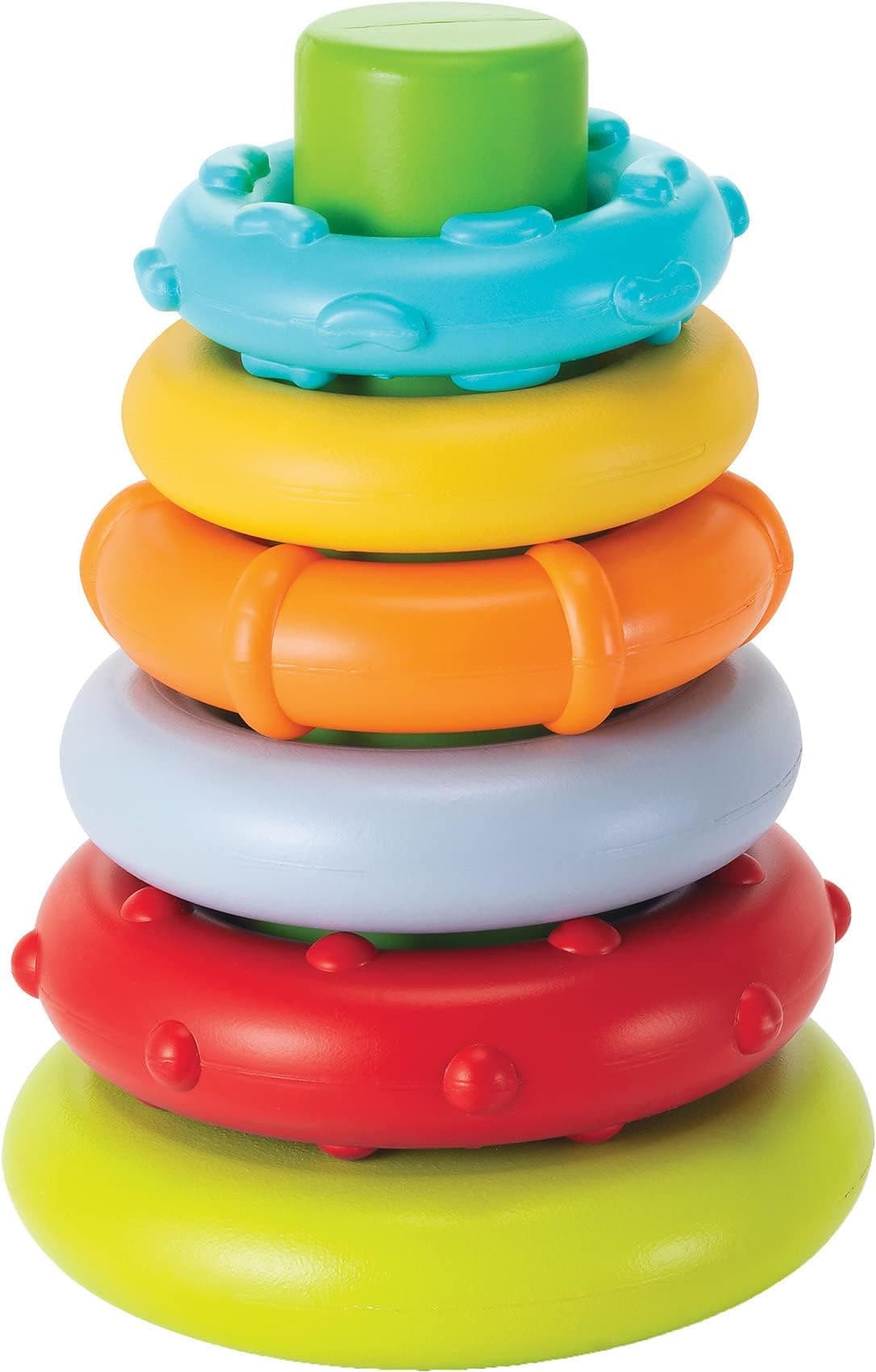 Infantino Rock'N Stack Rings Baby Activity , Learning & Developing Toys, Multicolor, Rock'N Stack Rings, Large