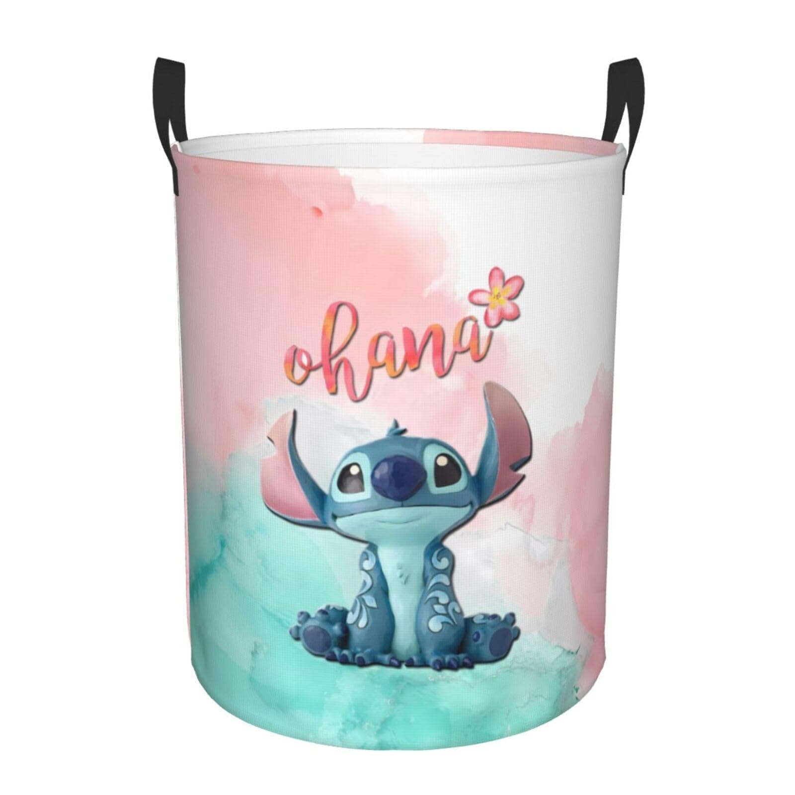 Cartoon Cute Monster Laundry Hamper Circular Laundrys Basket Waterproof Foldable Storage Clothes Bag For Home Bathroom Z(6) Medium
