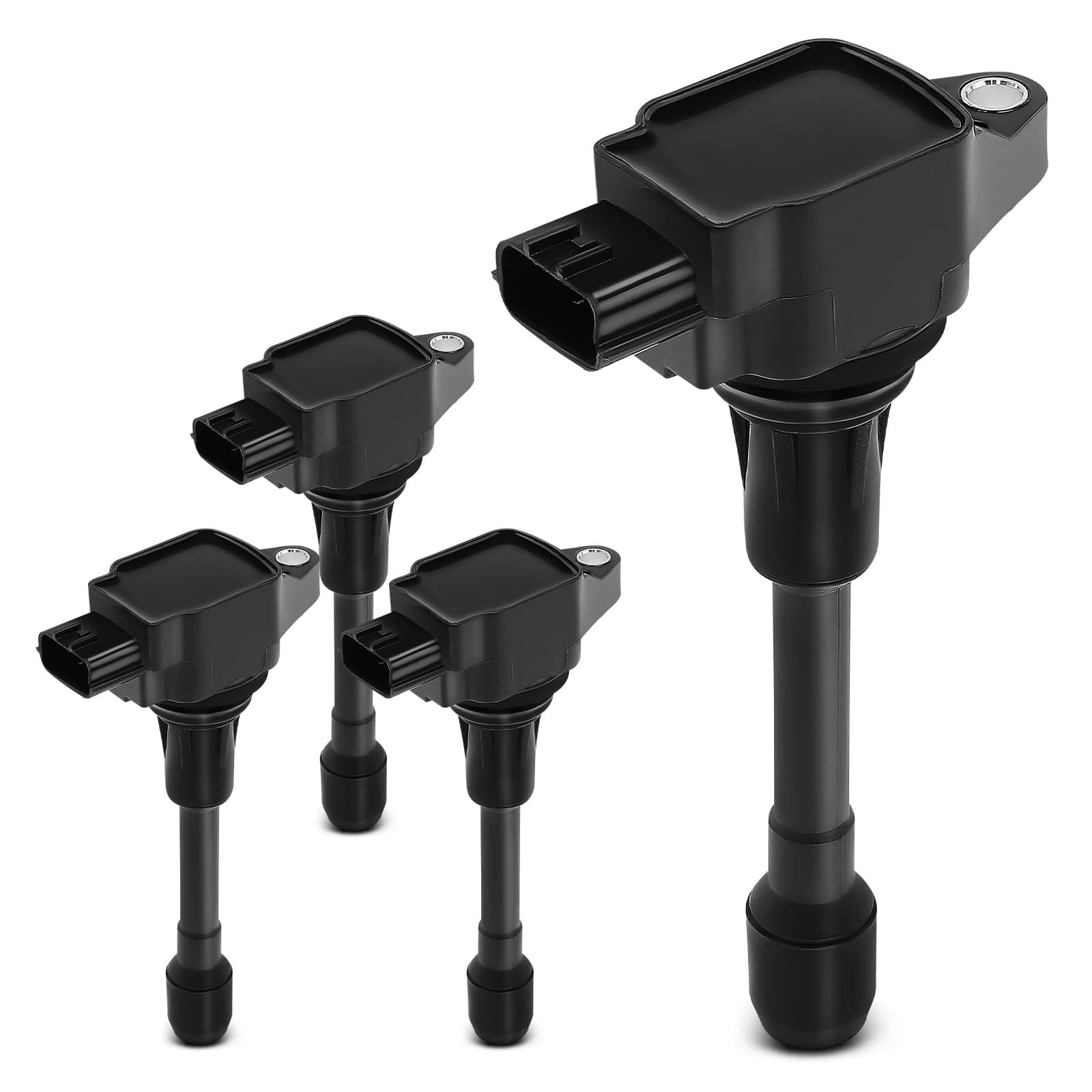 YHTAUTO Set of 4 Ignition Coil Packs Replacement for Nissan Altima 2007-2013, Sentra 2007-2012, NV200 2013-2014, Versa, Cube, Rogue, Infiniti FX50 2009-2013, M56 Q70L QX60 QX70 Replace 22448JA00A