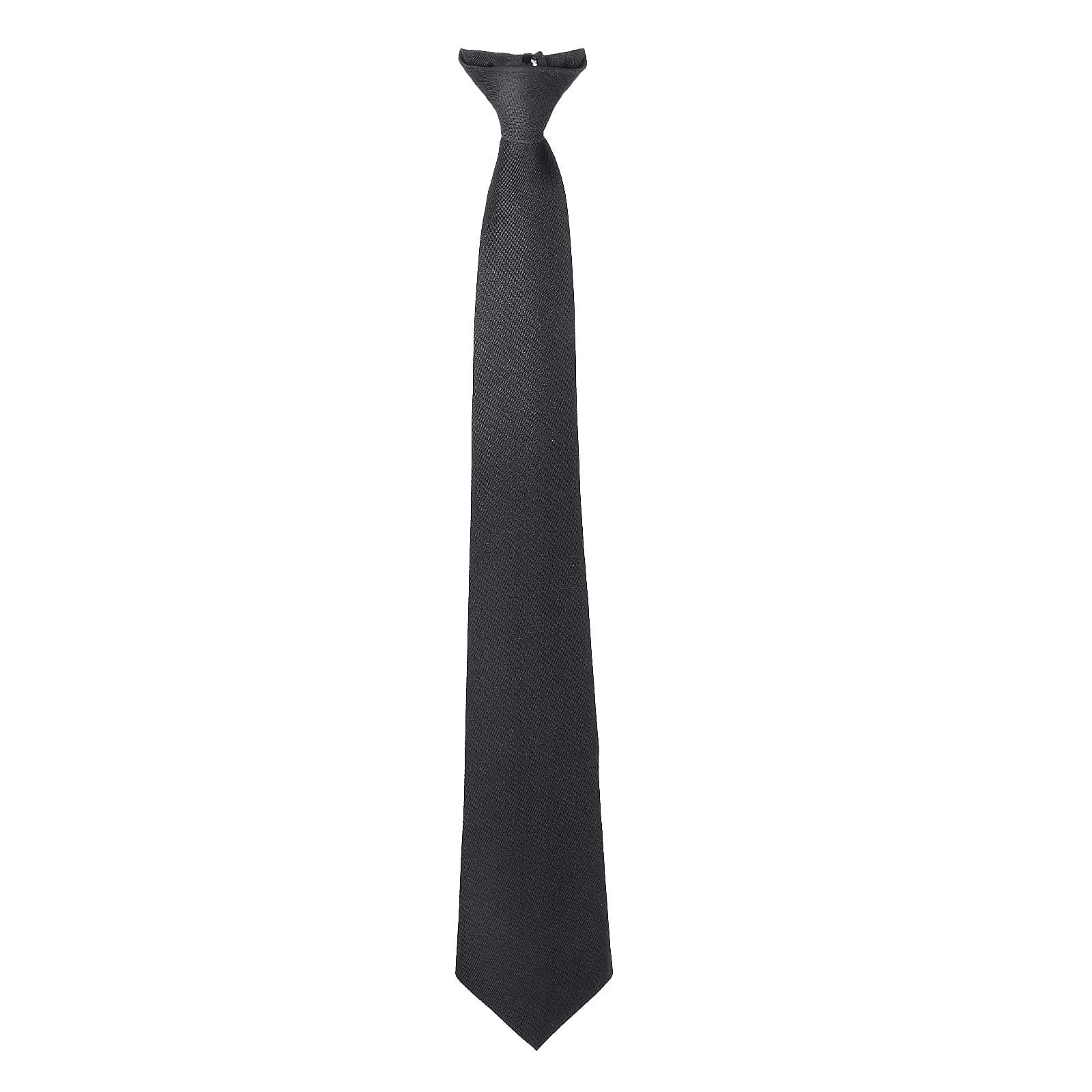 Men's Clip on Ties Pre Tied Neckties Black Clip-on Tie Skinny Neck Tie for Wedding Office Graduation School Uniforms