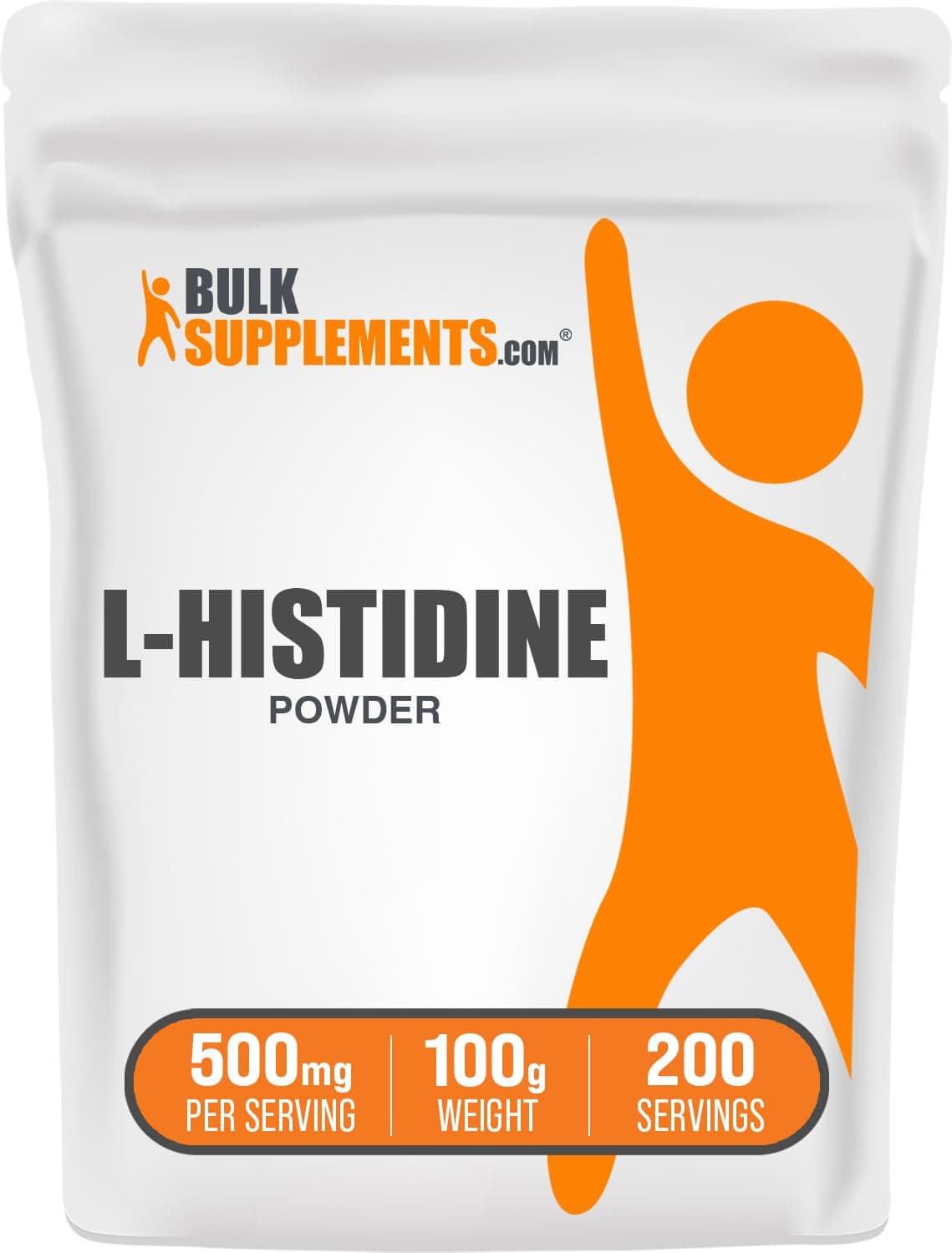 - com L-Histidine Powder - as L-Histidine Base, Histidine Supplement - Essential Amino Acid & Gluten Free, 500mg per Serving, 100g (3.5 oz) (Pack of 1)