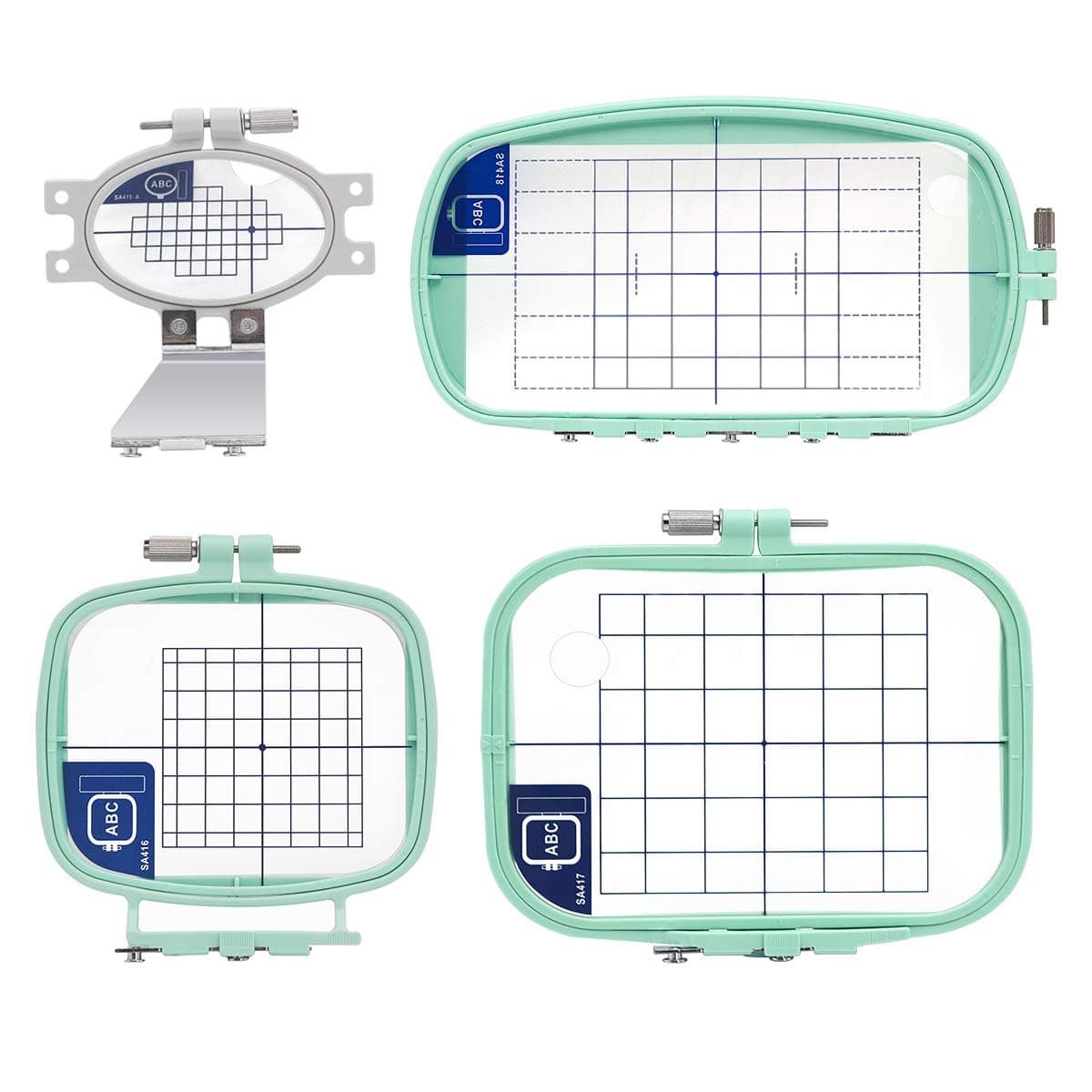 Sew Tech SA415 SA416 SA417 SA418 Embroidery Hoop Set for Brother PE200 PE190D PE180 PE180D PE170D PE150 PE150V PE100 Baby Lock Accent EM1 EM2 etc. Sewing and Embroidery Machine Hoop