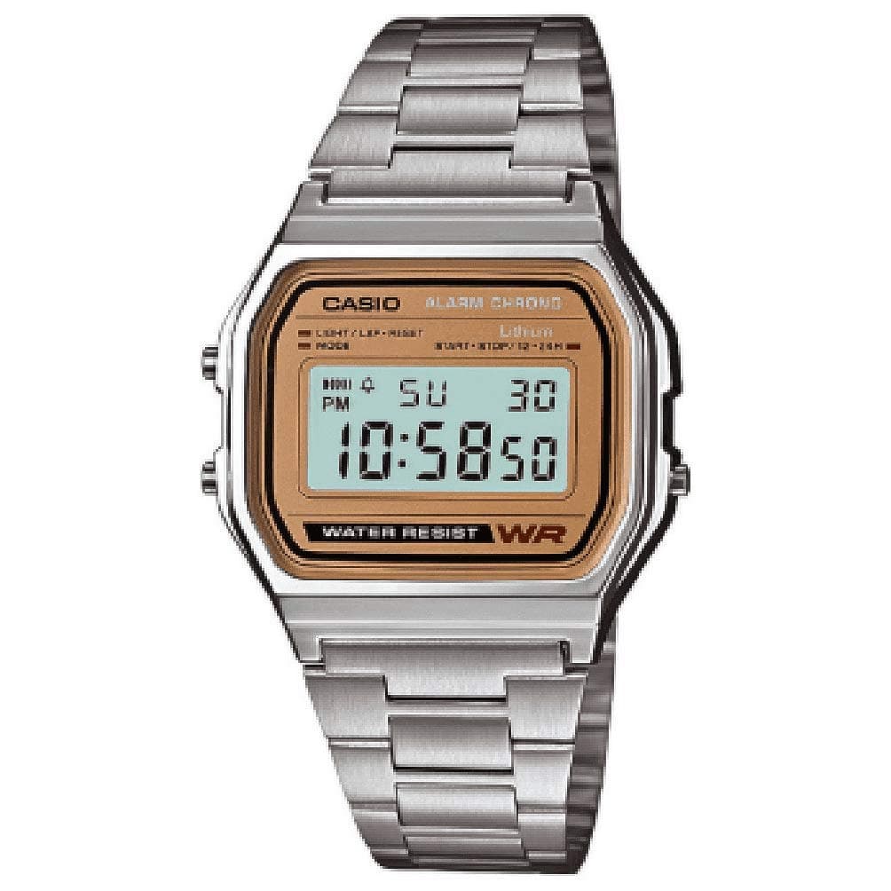 Unisex Casio A158WEA-9Mns Slvrtone Classic Digi Watc 1 Alarm~ Stopwatch