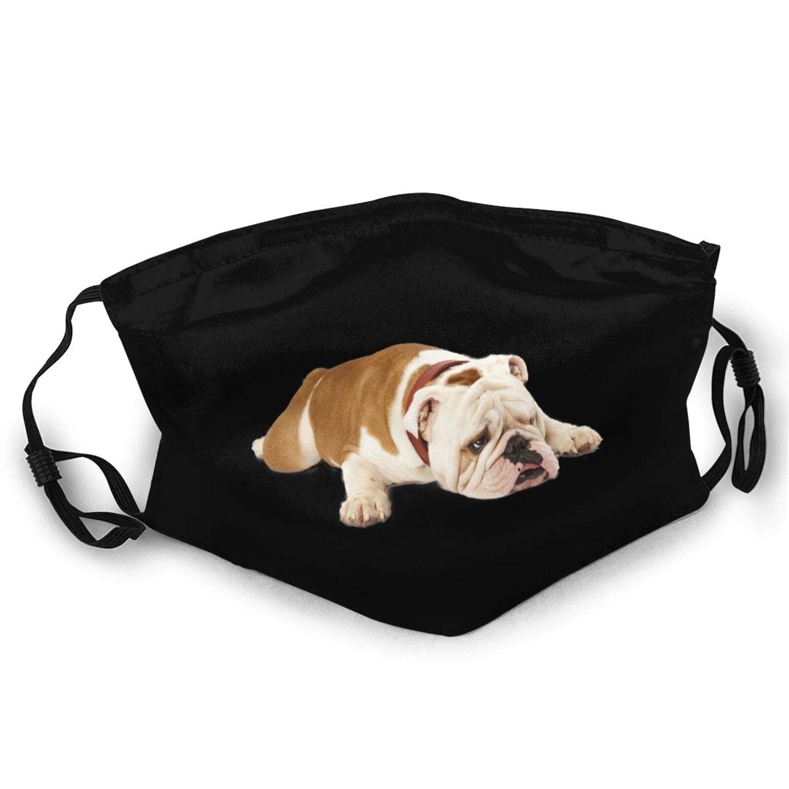 English Bulldog Face Mask for Men with Adjustable Ear Loops Women Breathable Neck Gaiter