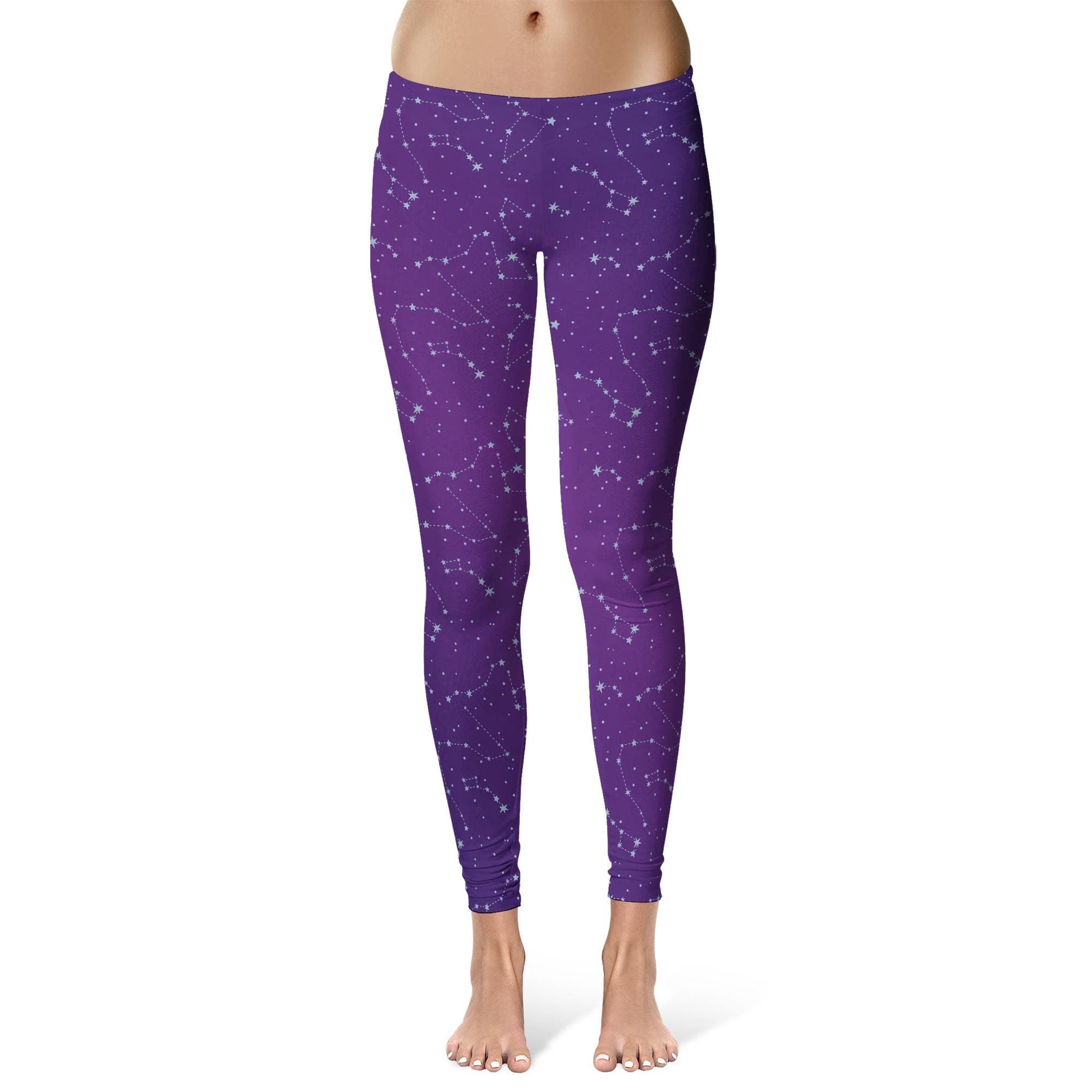 Crazy Dog T-ShirtsWomens Galaxy Leggings Cute Astrology Star Constellation Yoga Pants for Ladies