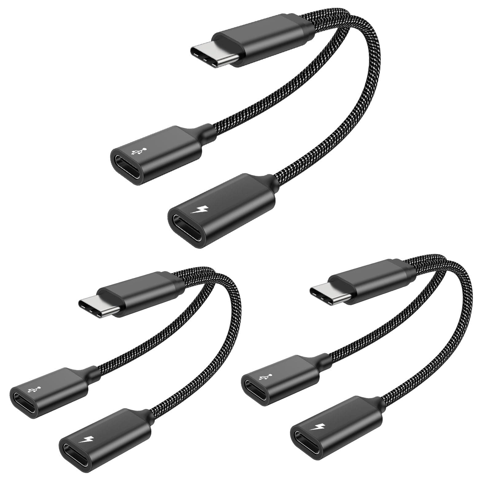 MOGOOD USB C Splitter USB C to USB C Female Adapter USB Y Splitter Cable(NOT for Monitor)USB C Male to 2USB-C Female Cord Double USB C Port Hub USB C Charging Split Adapter for Mac,Xbox One,PS5,Laptop