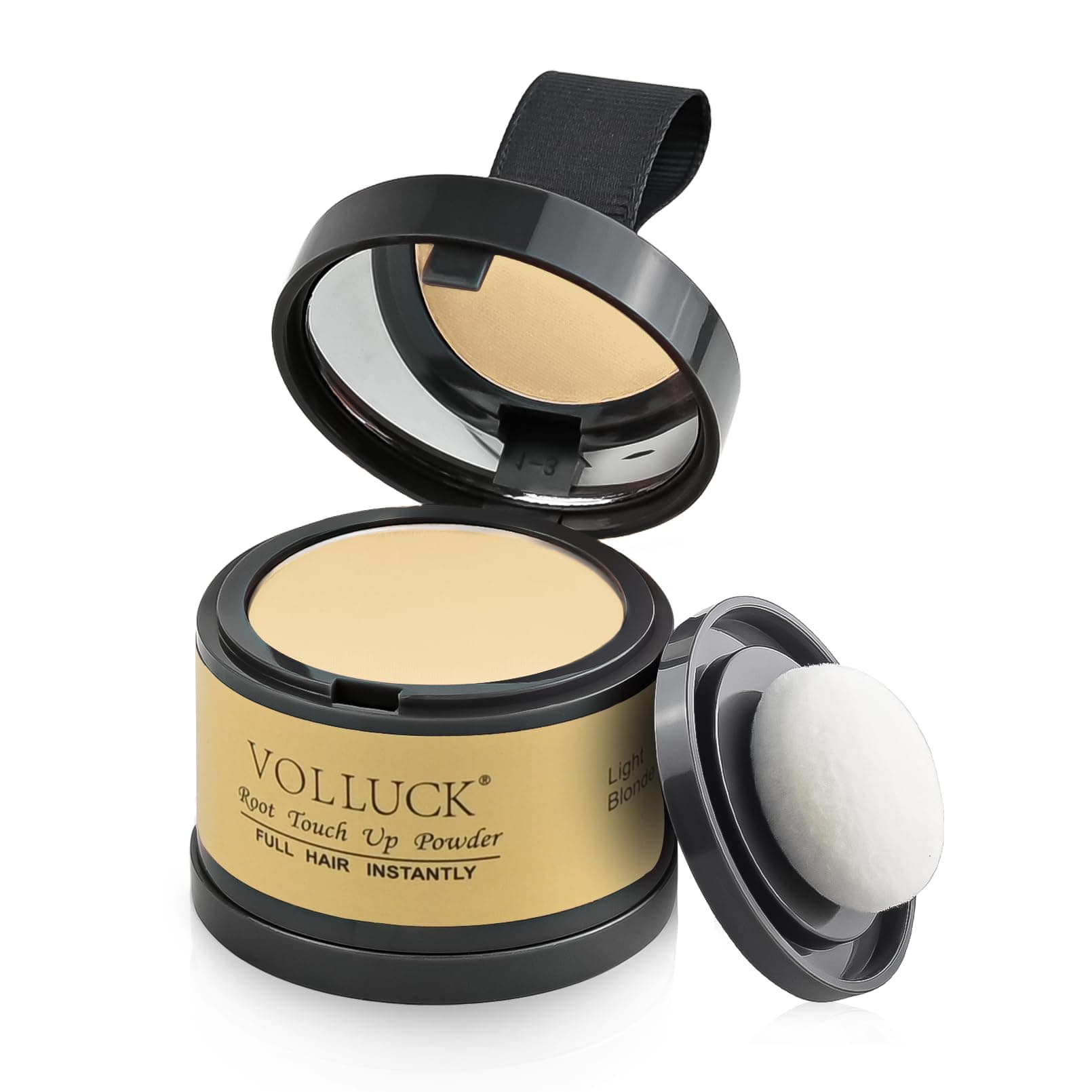 VOLLUCK Root Touch Up Hair Powder Root Cover Up Hairline Shadow Powder Stick, Root Touch Up for Thinning Hair for Women and Men, Bald Spots, Eyebrows, Beard Line, Light-Blonde