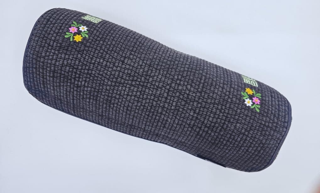 Kpop Jungkook's Favorite Item- Nap Pillow with Traditional Korean Patterns Small and Large Jung kook Photocards Included Weverse Live Nap Pillow (Black 12 inch)