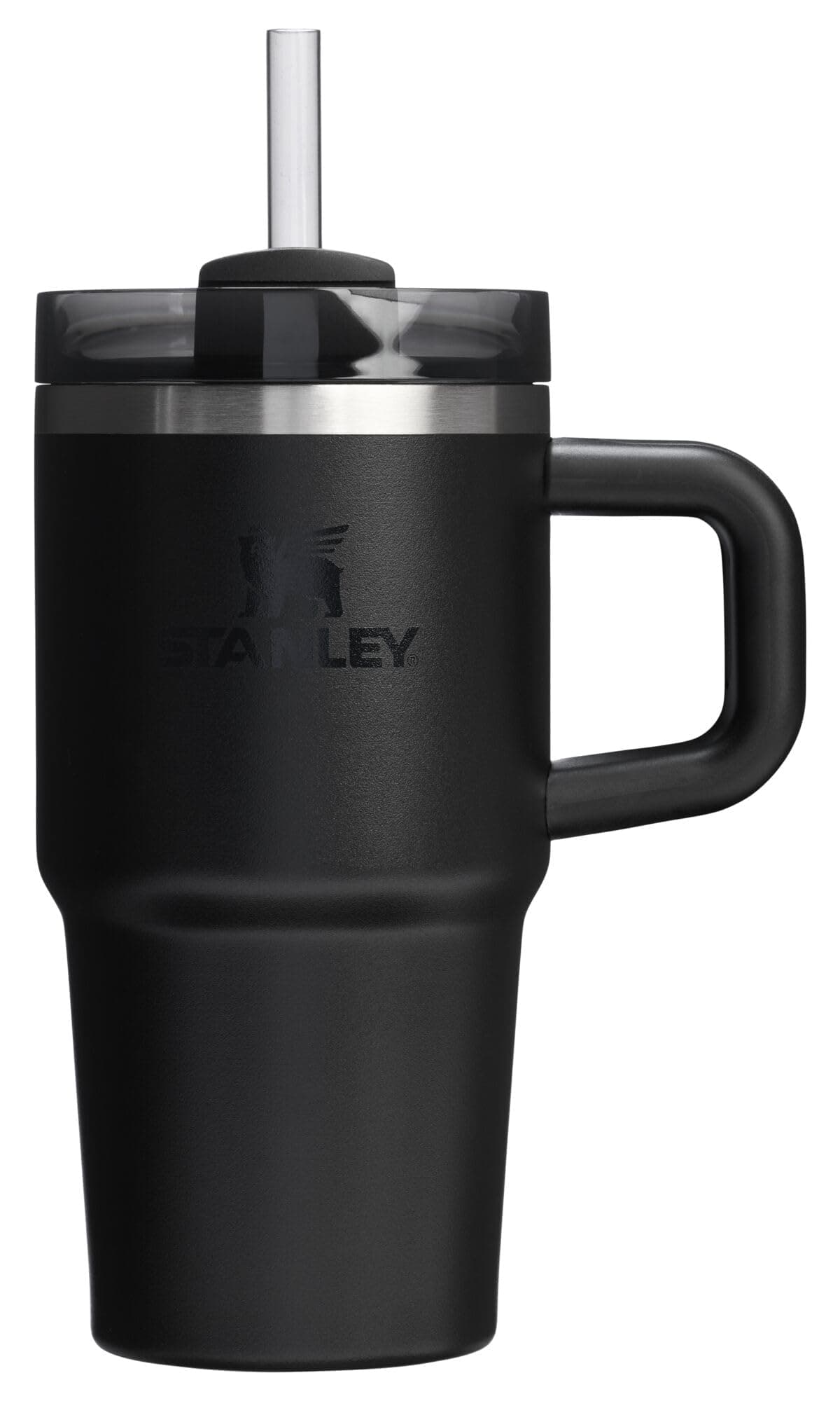 Stanley Quencher H2.0 Tumbler with Handle and Straw 20 oz | Flowstate 3-Position Lid | Cup Holder Compatible for Travel | Insulated Stainless Steel Cup | BPA-Free | Black 2.0