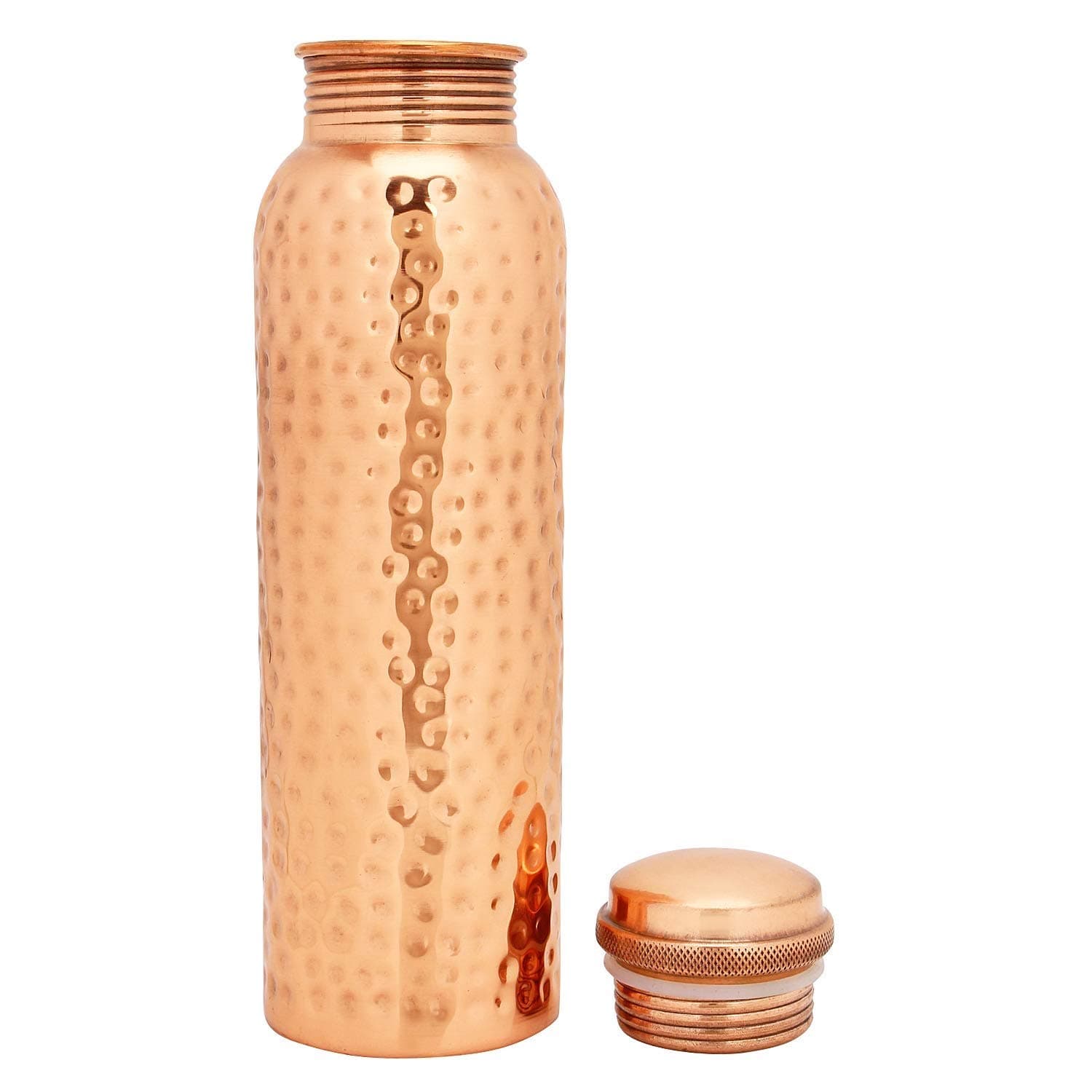 EverExCopper Handmade Hammer Pure Copper Water Bottle,1000Ml