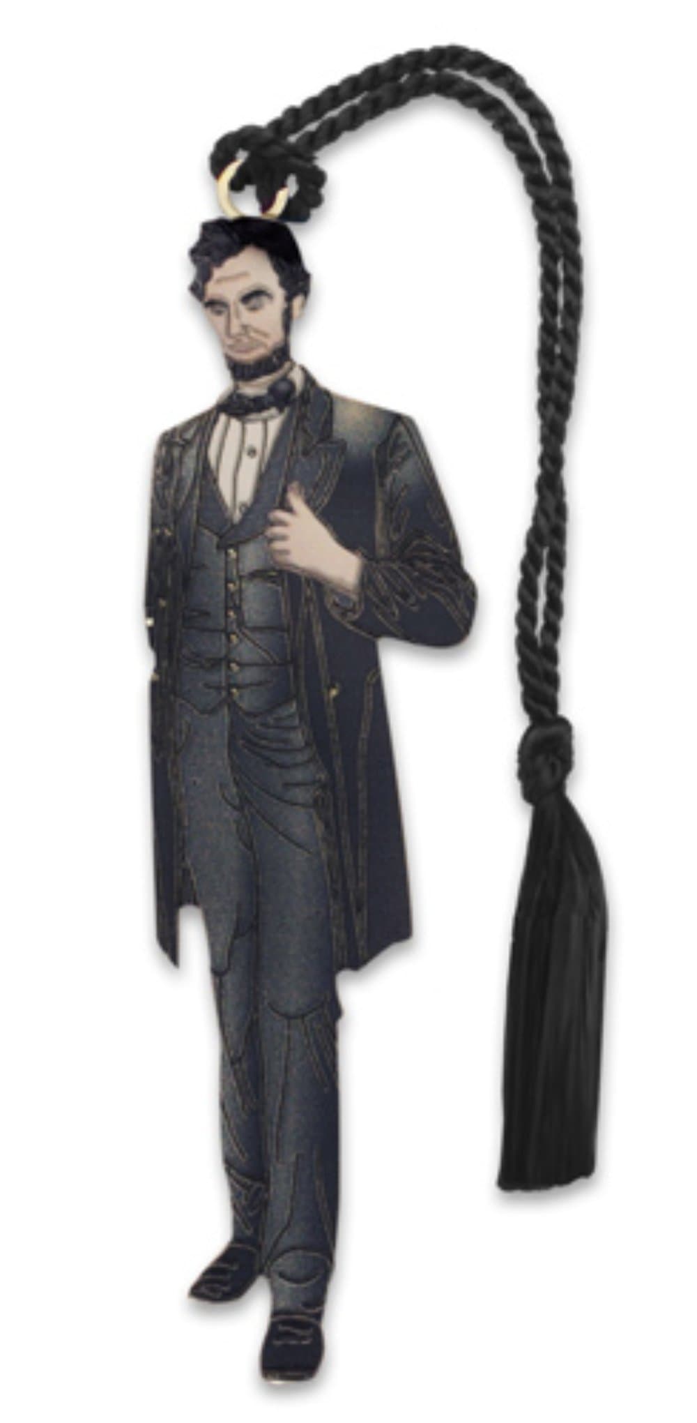 David Howell & CompanyAbraham Lincoln Metal Bookmark Silver Plated Brass Giclee Print 3 1/2 Inches
