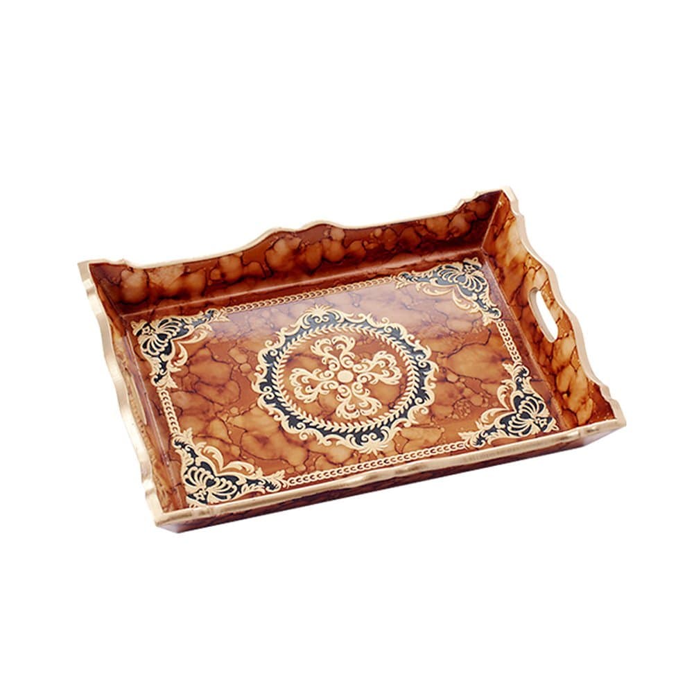 Vintage Pure Handmake Wooden Serving Tray,Tea Tray, Living Room Fruit Storage, Creative Wine Tea Water Cup Wooden Tray (LARGE)