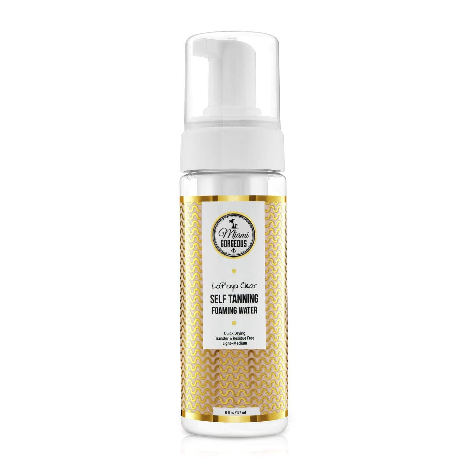 Miami GorgeousLaPlaya Clear Self Tanner - Sunless Tanning - Self Tanning Water- Hydrating - Paraben Free - Vegan Friendly - Self-Tanning Mousse - 6oz