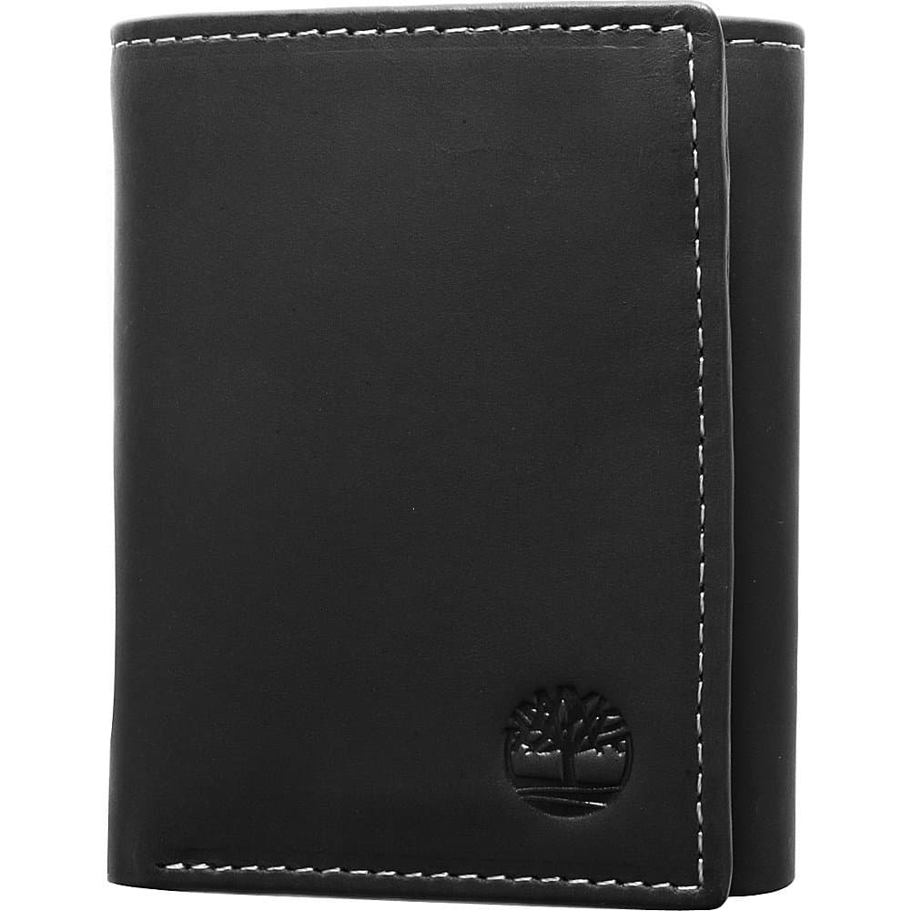 Timberland D01388 Men's Tri-Fold Wallet, No Coin Purse, With Pass Case, Genuine Leather
