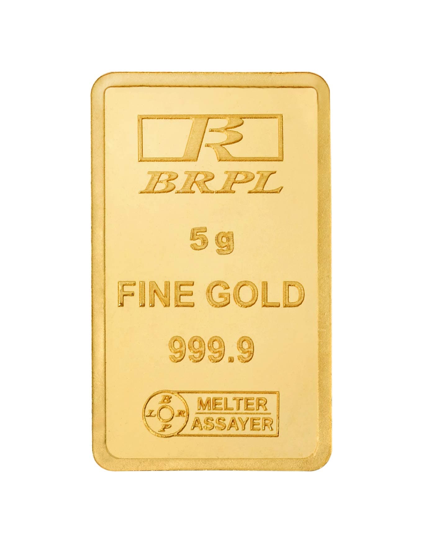 24k (999.9) 5 gm Yellow Gold Bar/Gold Coin