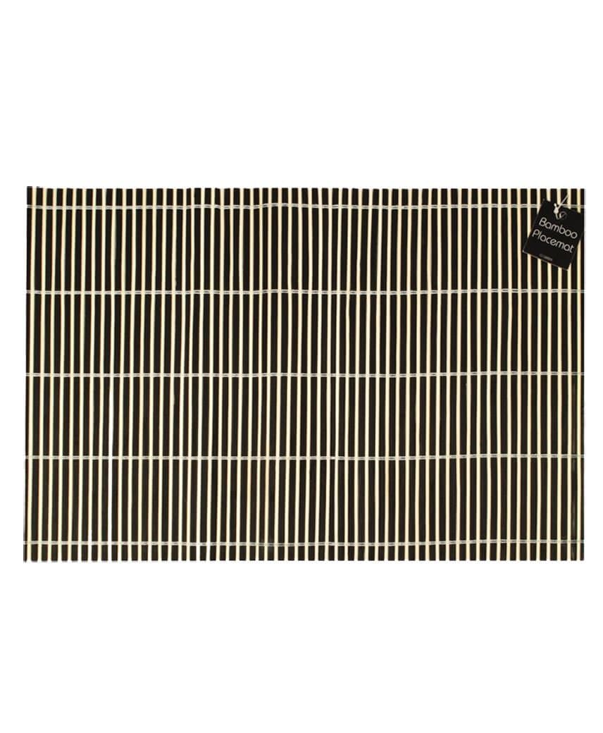 K6 Black Pack of 4 Bamboo Placemat & Free Gift Lotmart Pen per Parcel