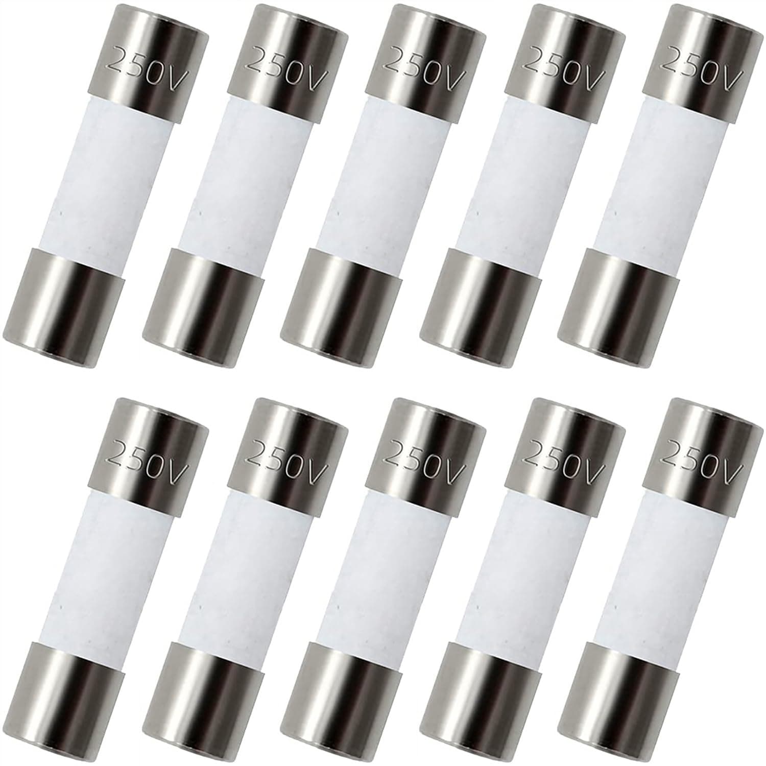 FBApayipa F10AL Quick Blow Fuse 10 A 250 V Ceramic Fuses 5 x 20 mm (10 Amp) (F10A) Pack of 10