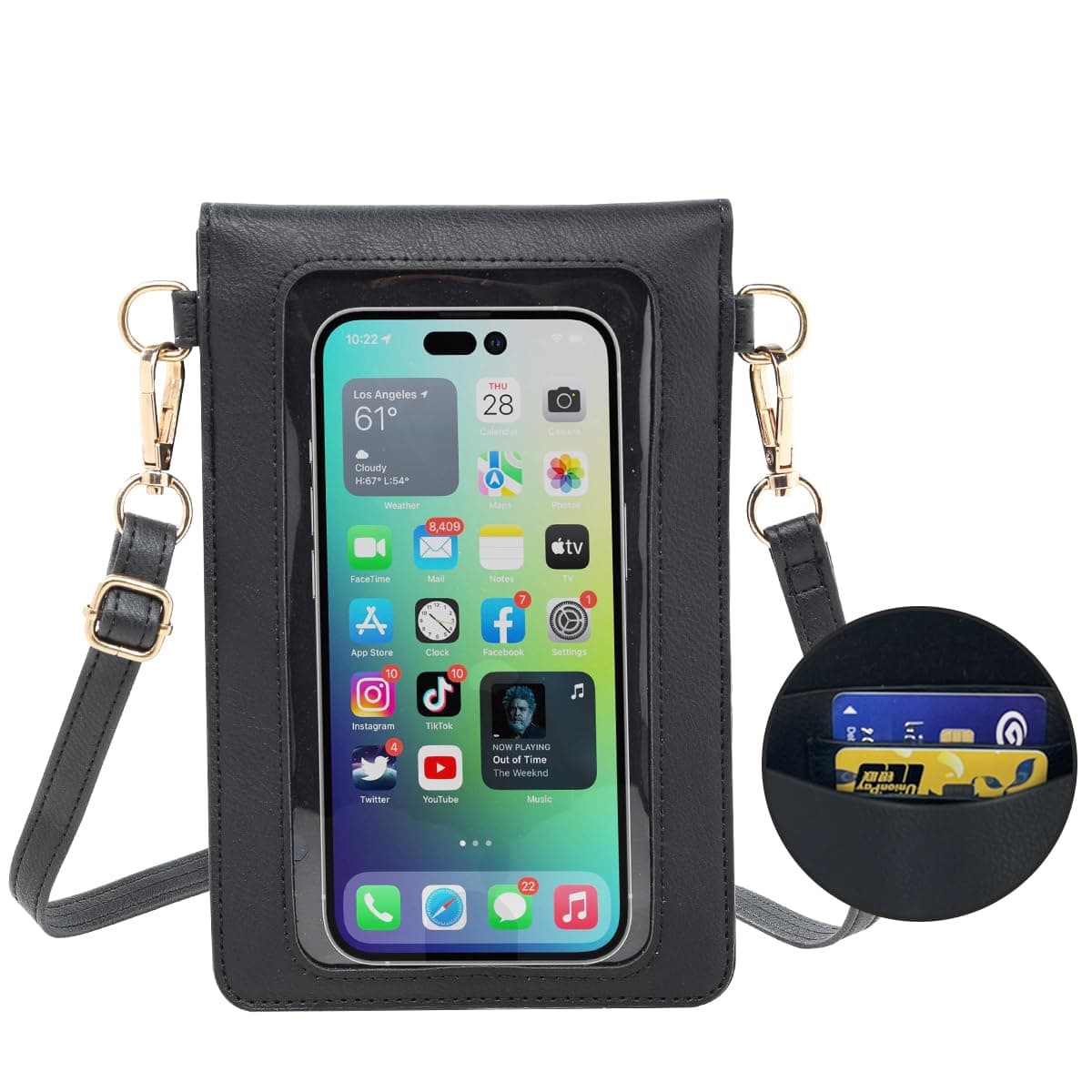 Small Crossbody Bags for Women, Vegan Leather Crossbody Phone Purse, Handheld & Adjustable Shoulder Strap