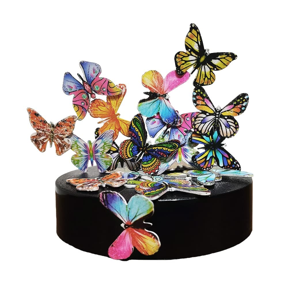 Desk Sculpture Butterflies Desktop Stress Relief Toy Fidget Toy for Anxiety Office Gift (22pcs Butterflies)