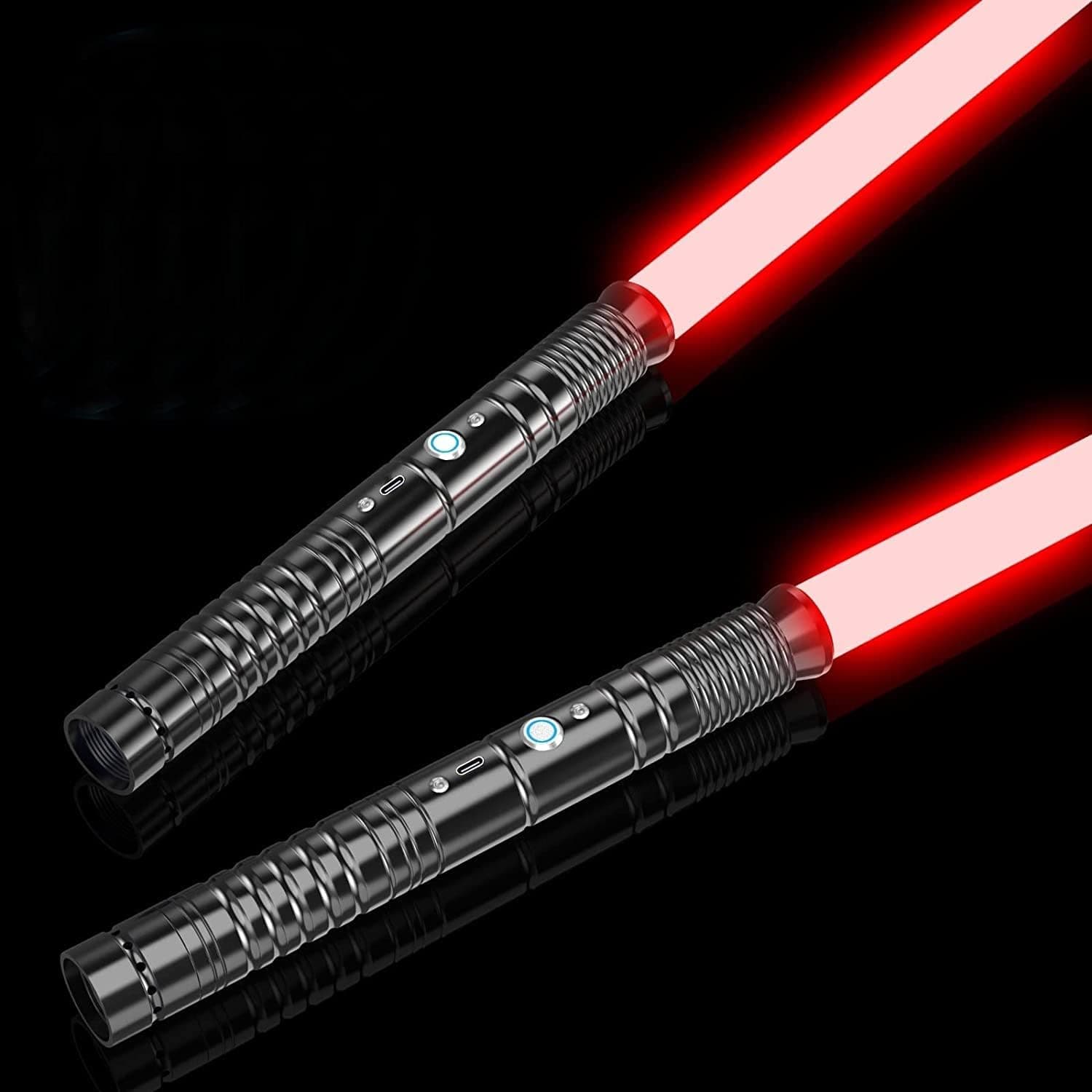 Lorsaberus [Upgrade Lightsaber, 2-in-1 RGB 12 Colors USB C Charge Light Saber for Kids Adult, Metal Hilt Dueling Light Sabers Toy for Boys Girls, Children's Day Gifts, 2Pack