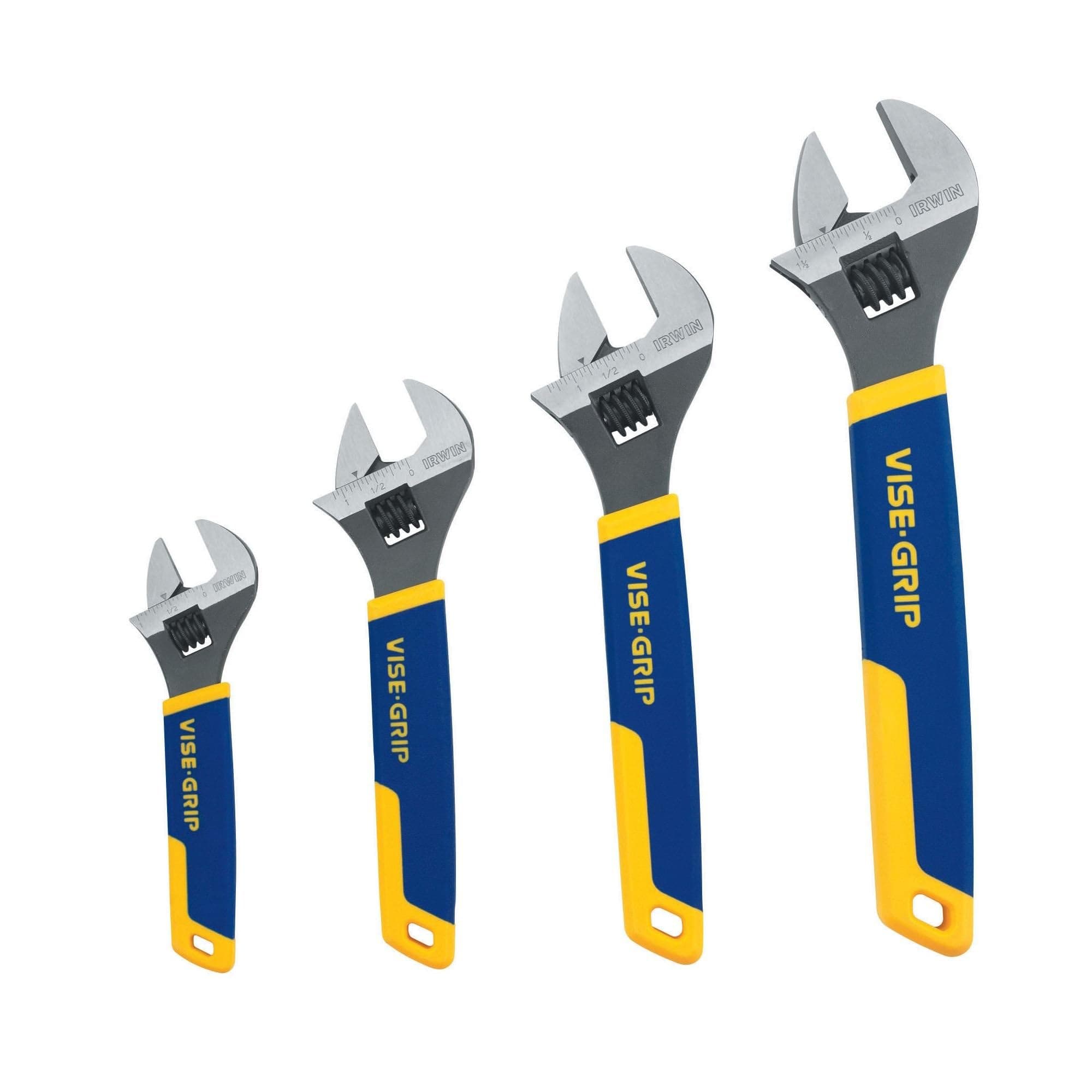 IRWIN VISE-GRIP Adjustable Wrench Set, 4 Piece, 2078706