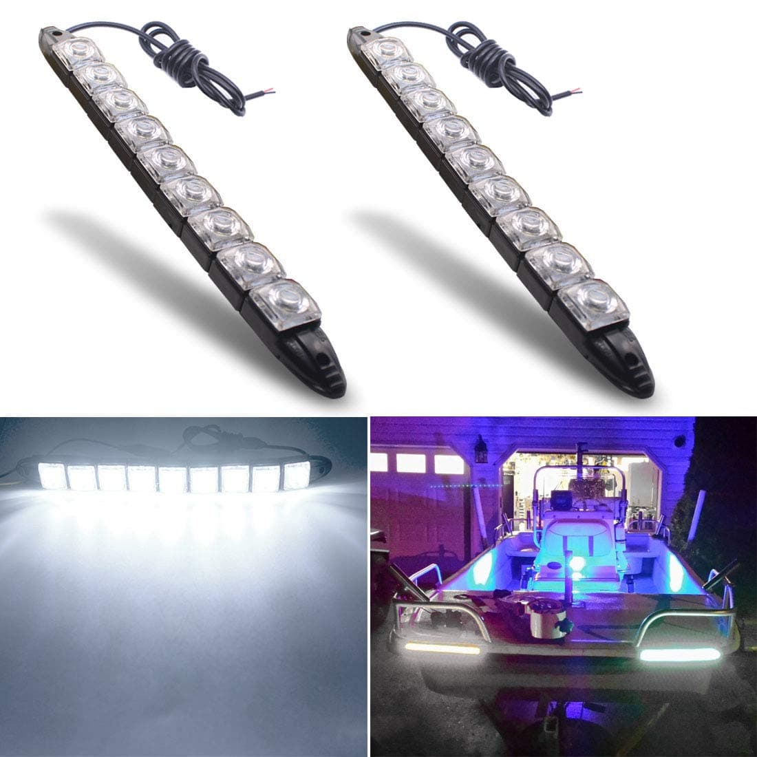 Boaton Marine LED Lights, Boat Utility Strip Lights, Courtesy Lights, Boat Deck Light Stern Lights Interior Lights for Boat Kakay Dinghy Pontoons Yacht